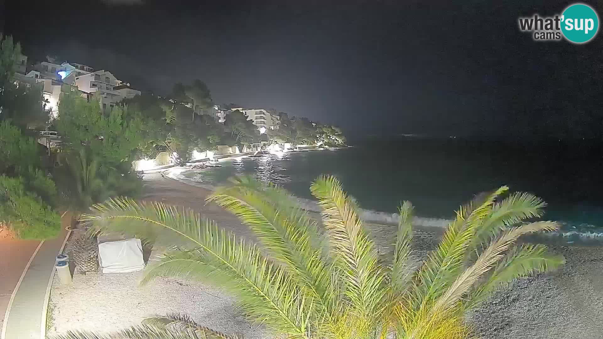 Webcam Lučica Strand Beach Brela – Liveblick von der Adriaküste