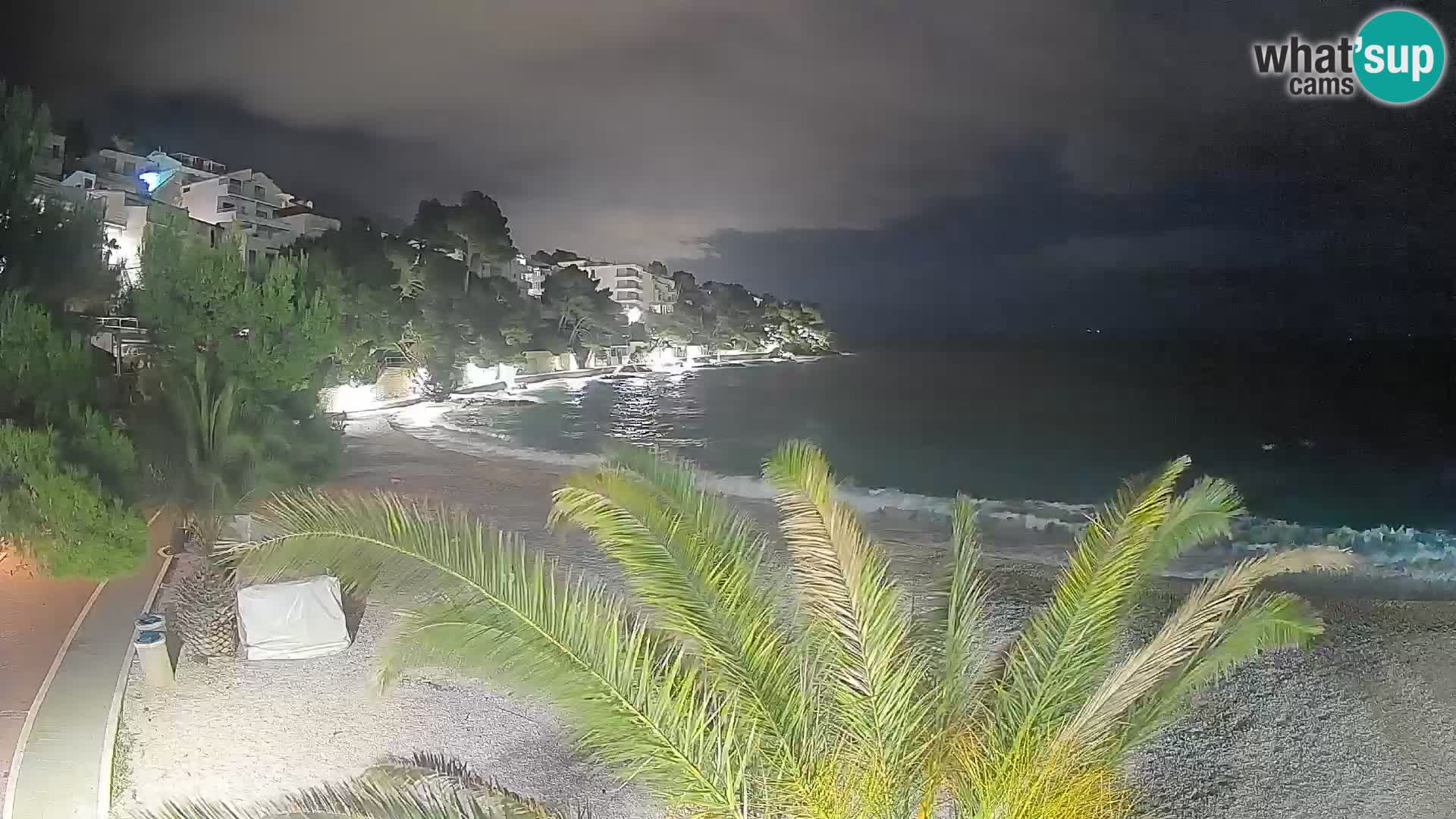 Webcam Playa Lučica Brela – Vista en directo de la costa adriática