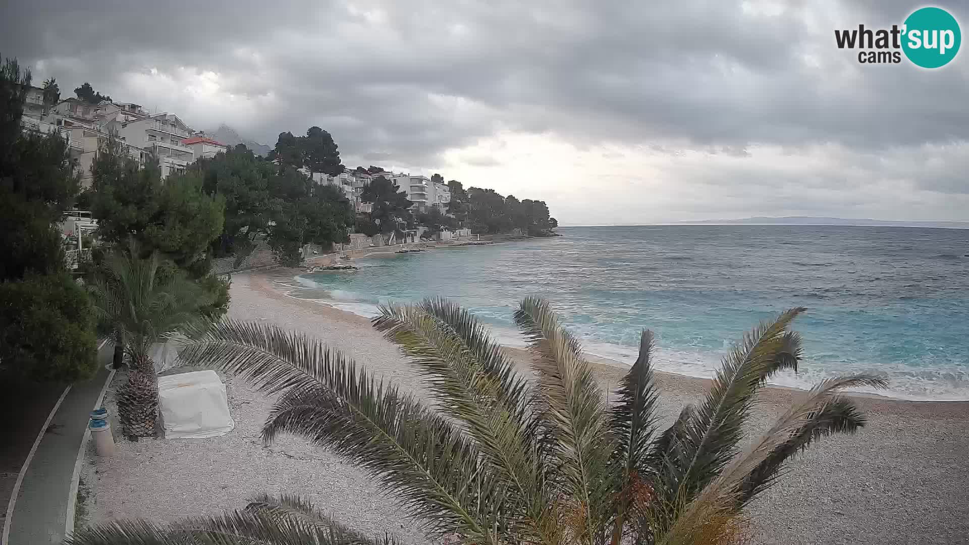 Webcam Lučica Beach Brela – Live View from the Adriatic Coast