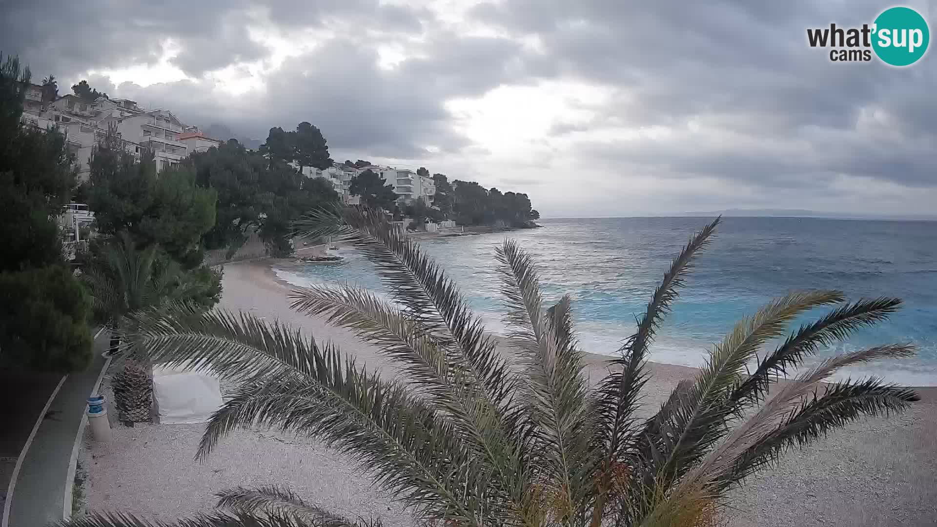 Webcam Playa Lučica Brela – Vista en directo de la costa adriática