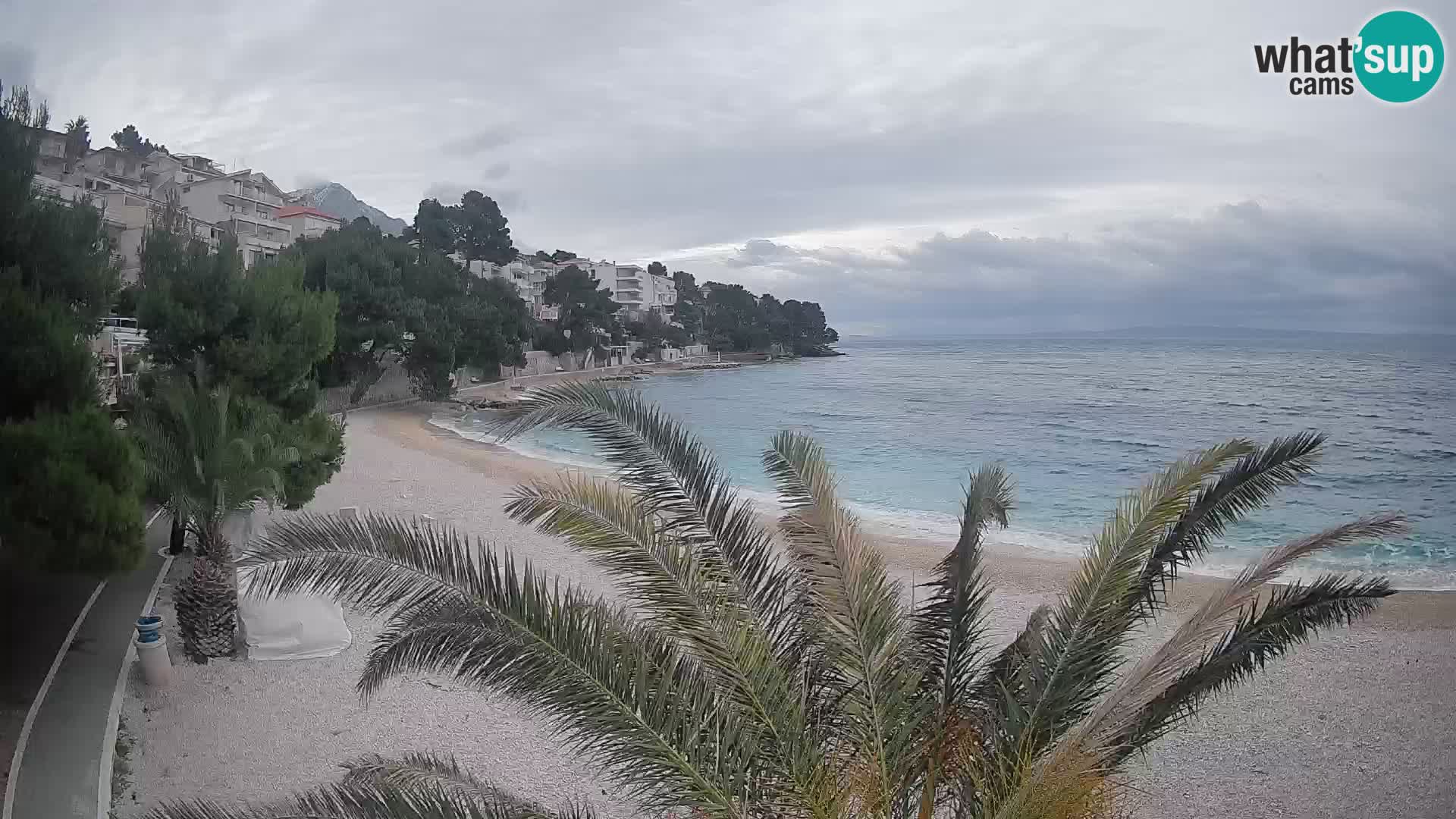 Webcam Playa Lučica Brela – Vista en directo de la costa adriática
