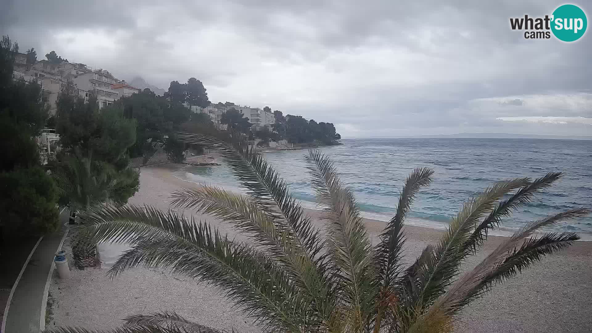 Webcam Plage Lučica Brela – Vue en direct sur la côte adriatique