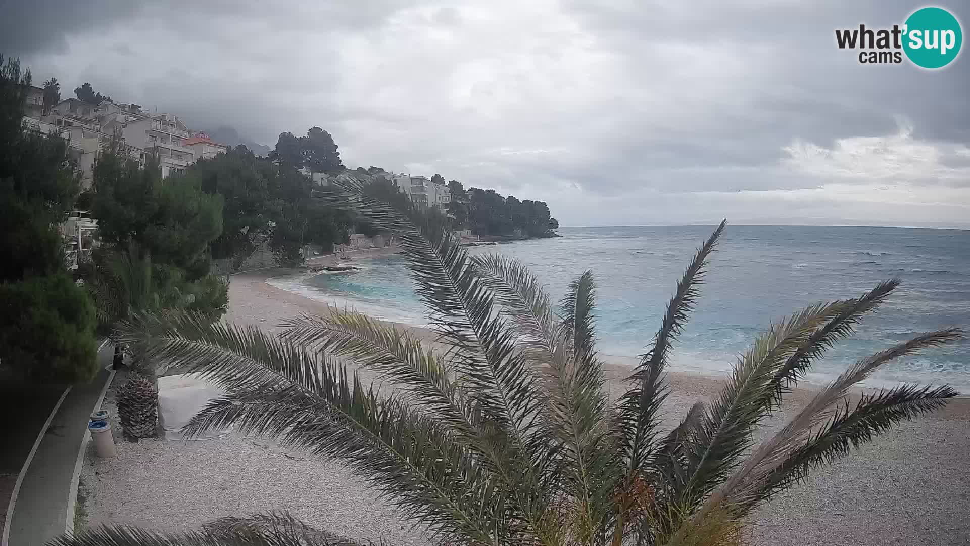 Webcam Playa Lučica Brela – Vista en directo de la costa adriática
