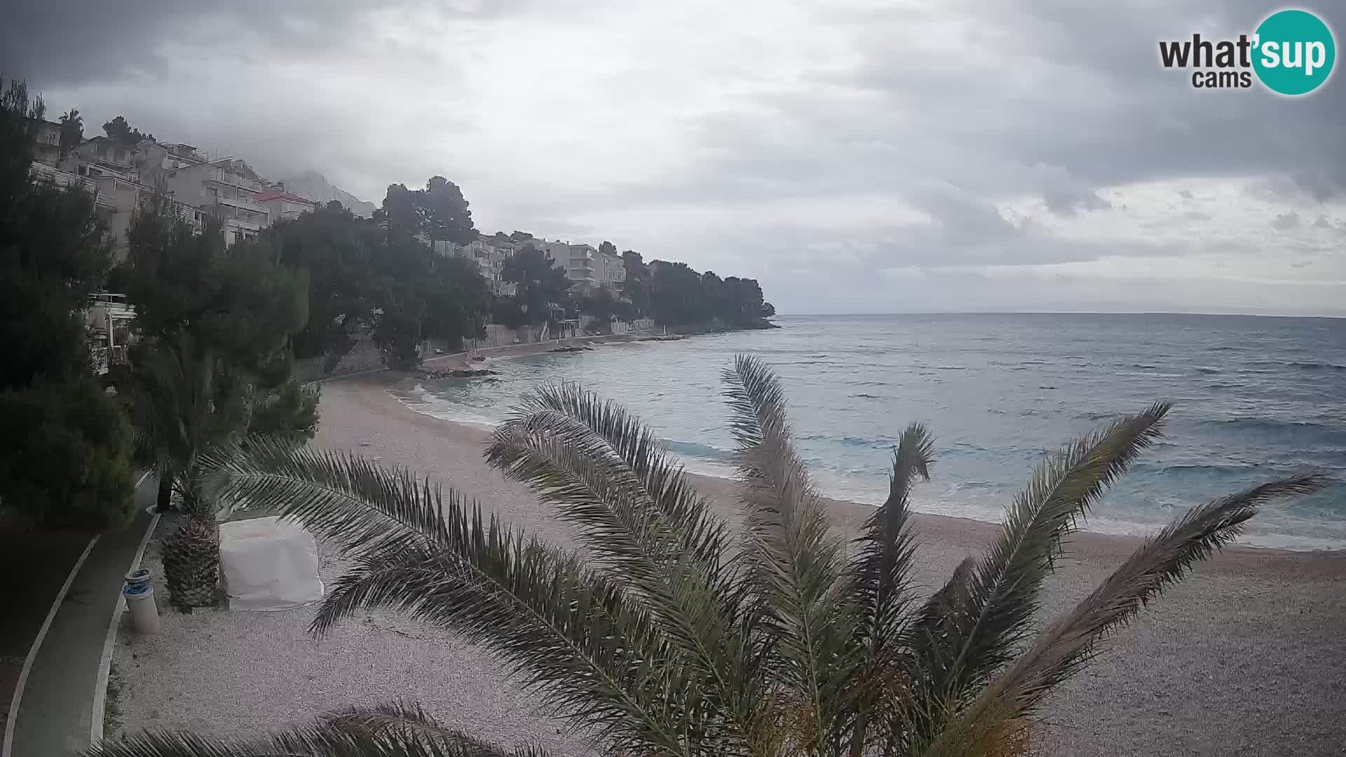 Webcam Spiaggia Lučica Brela – Vista live sulla costa adriatica