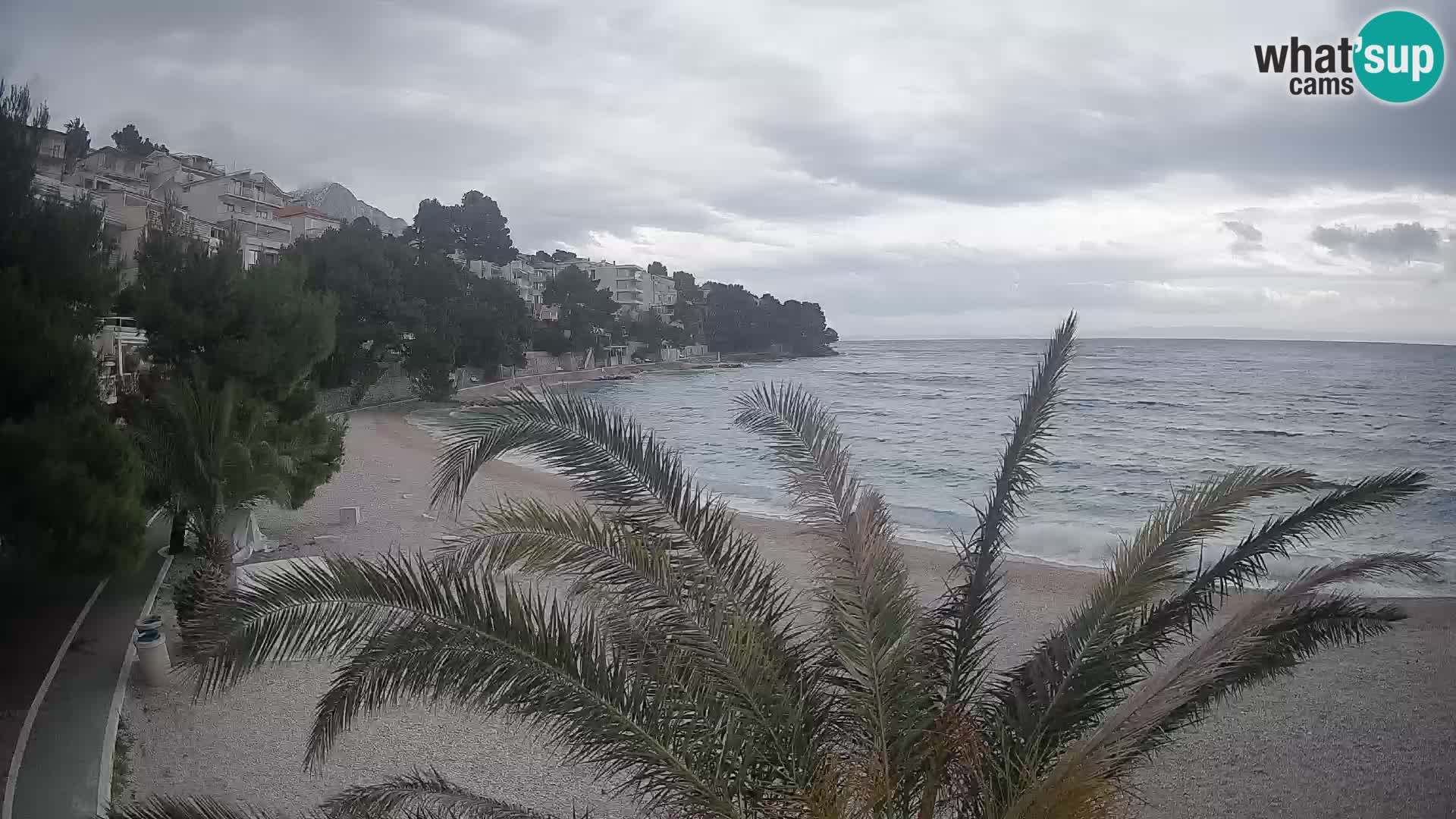 Webcam Spiaggia Lučica Brela – Vista live sulla costa adriatica