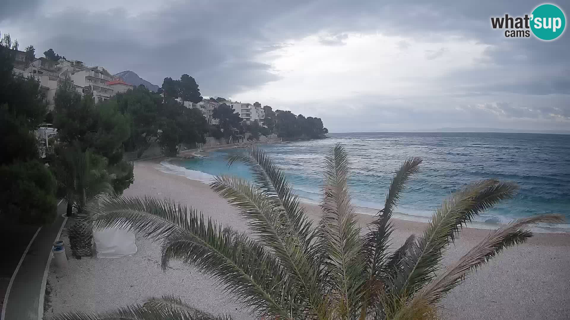 Webcam Playa Lučica Brela – Vista en directo de la costa adriática