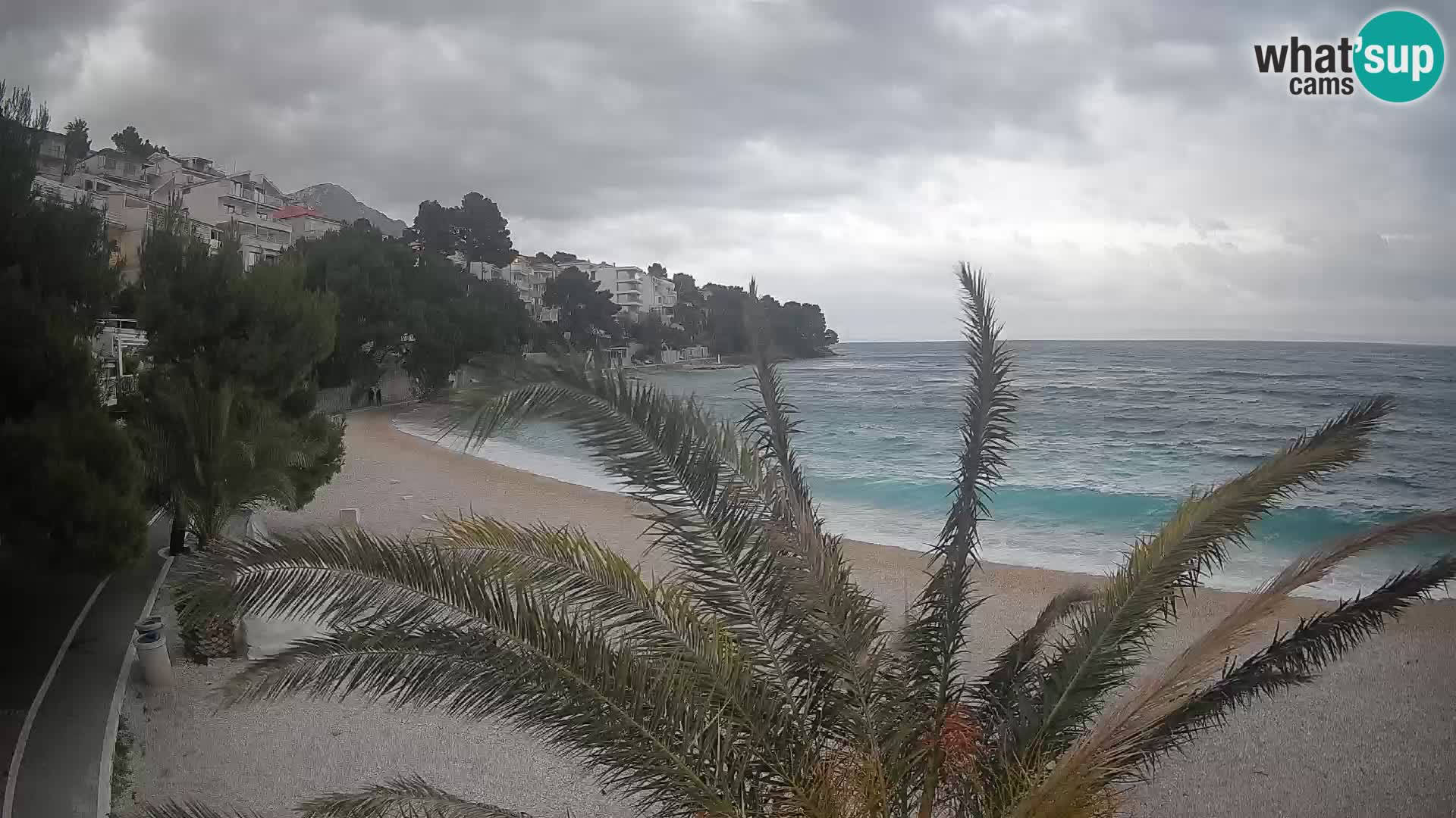 Webcam Lučica Beach Brela – Live View from the Adriatic Coast