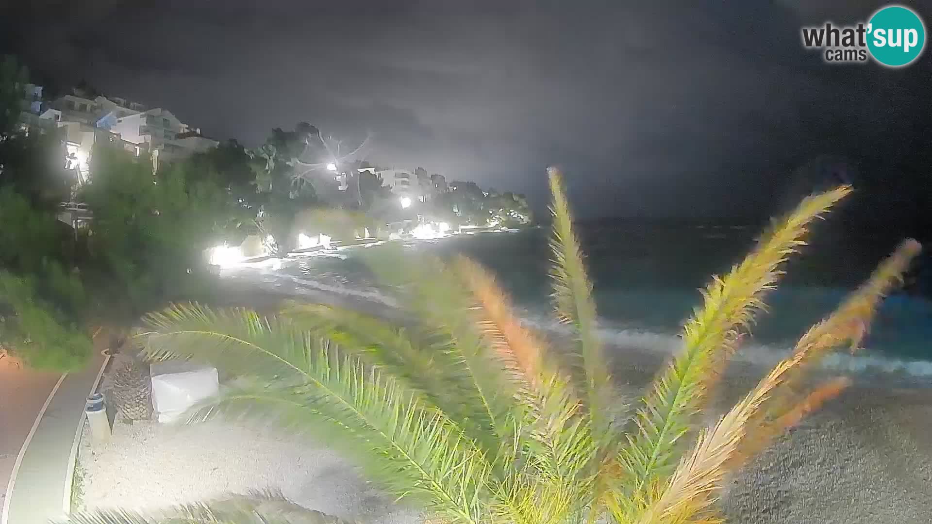 Webcam Plage Lučica Brela – Vue en direct sur la côte adriatique