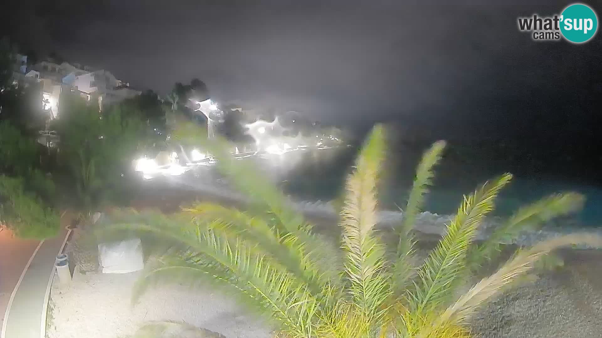 Webcam Lučica Strand Beach Brela – Liveblick von der Adriaküste