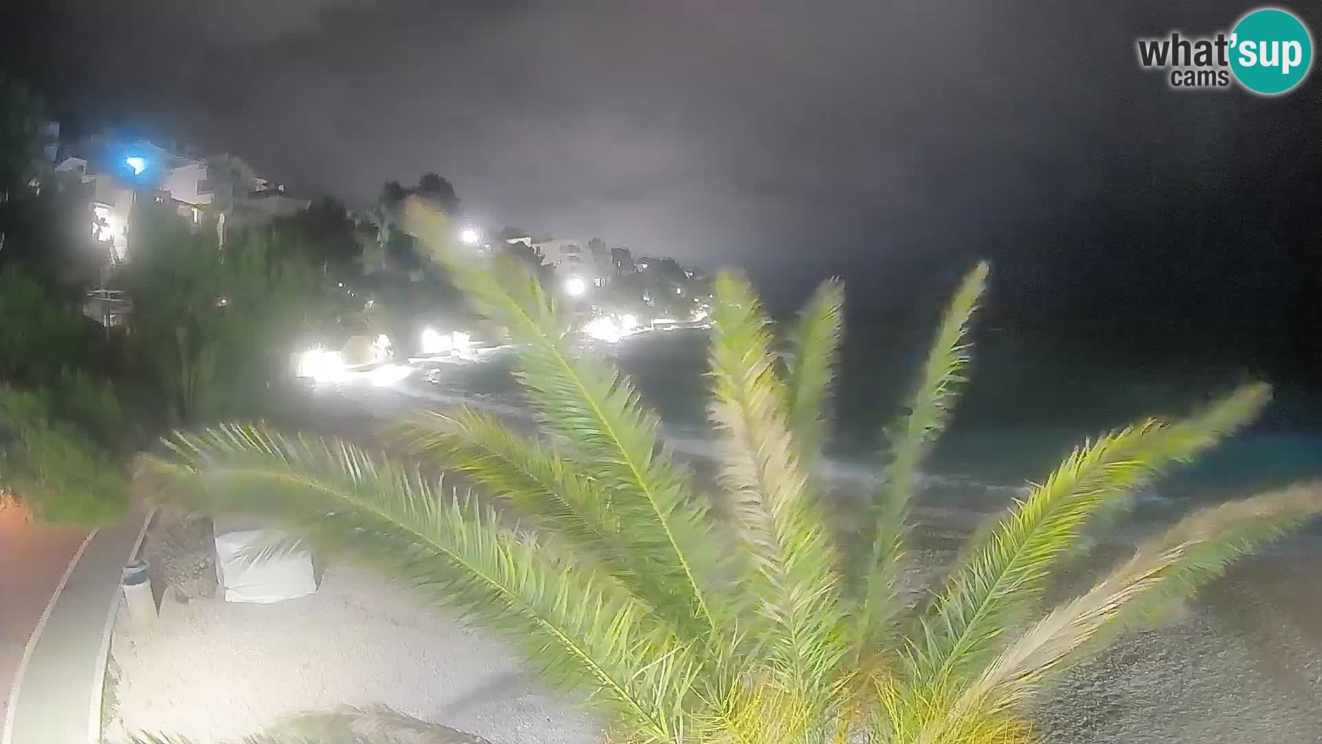 Spletna kamera Plaža Lučica Brela – Pogled v živo na Jadransko obalo