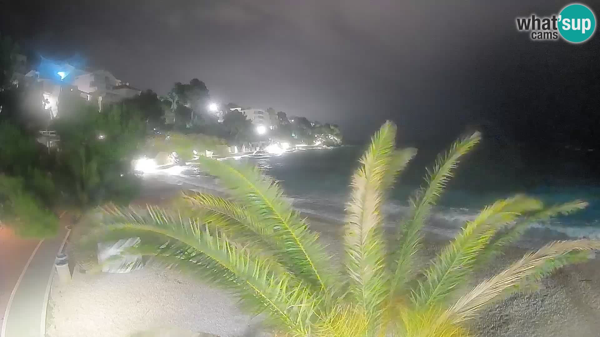 Webcam Lučica Strand Beach Brela – Liveblick von der Adriaküste