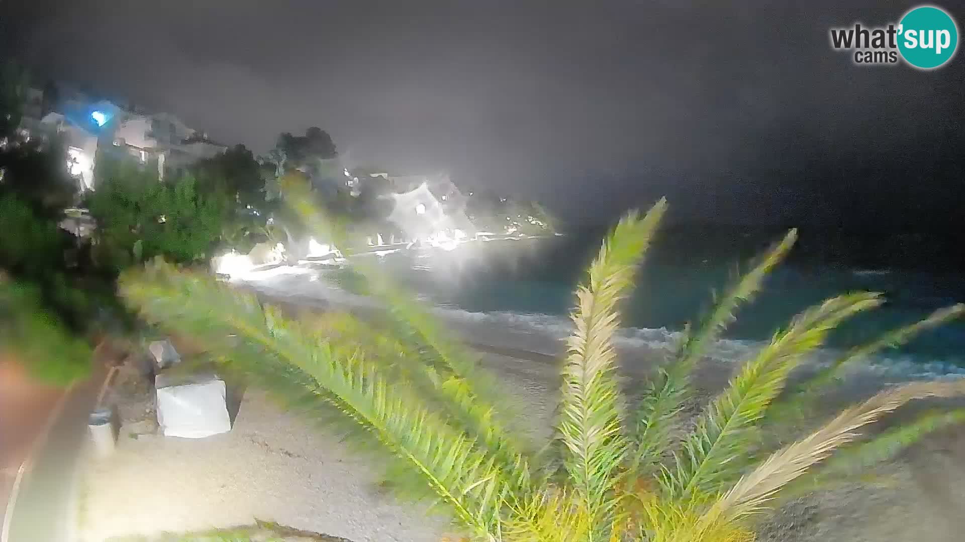 Webcam Lučica Strand Beach Brela – Liveblick von der Adriaküste