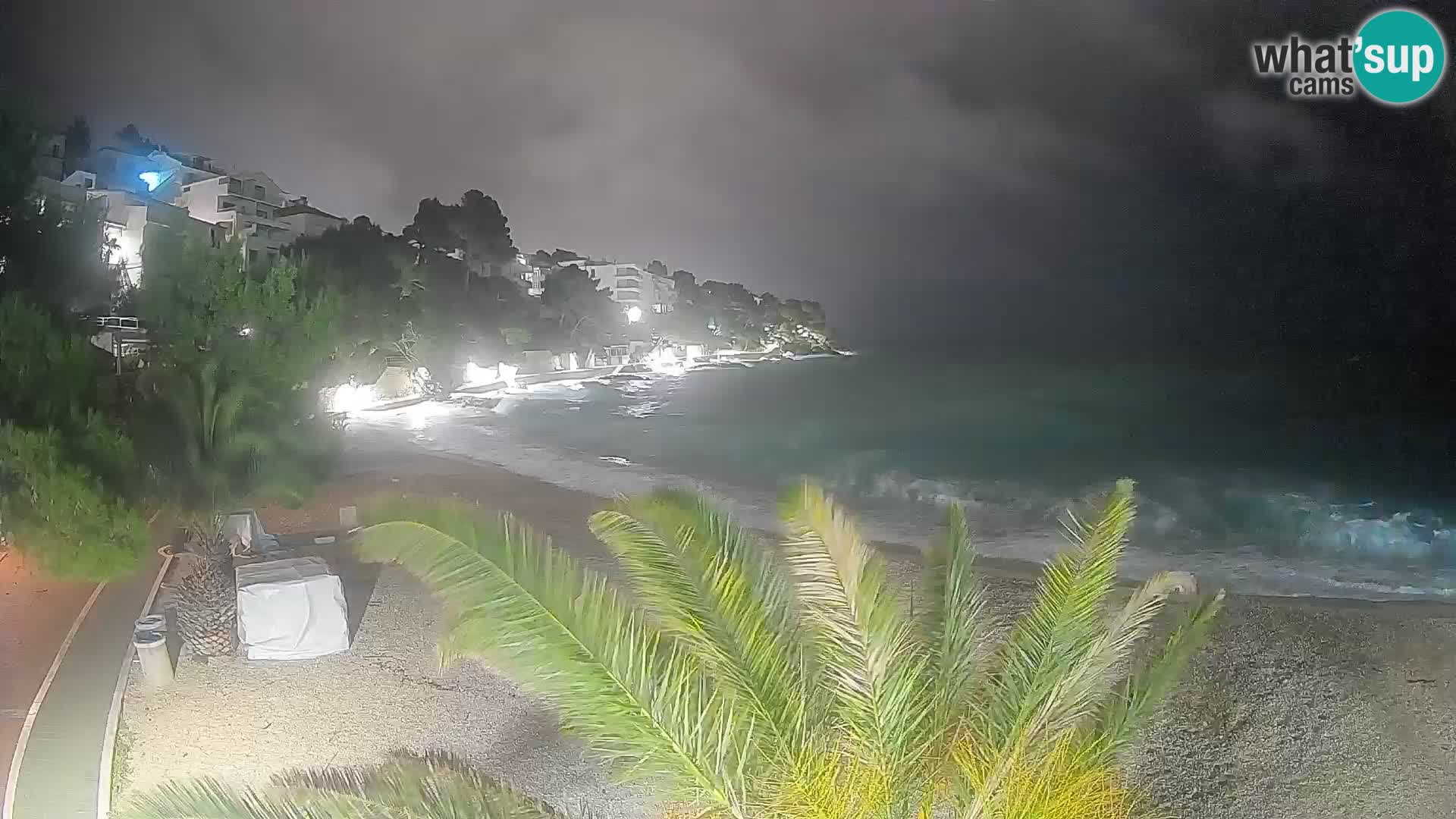 Webcam Plage Lučica Brela – Vue en direct sur la côte adriatique