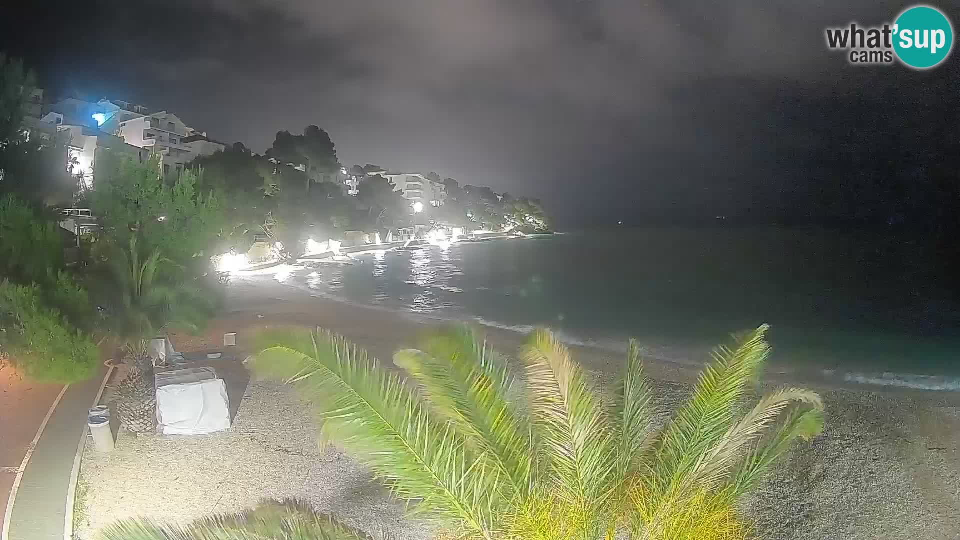 Webcam Plage Lučica Brela – Vue en direct sur la côte adriatique