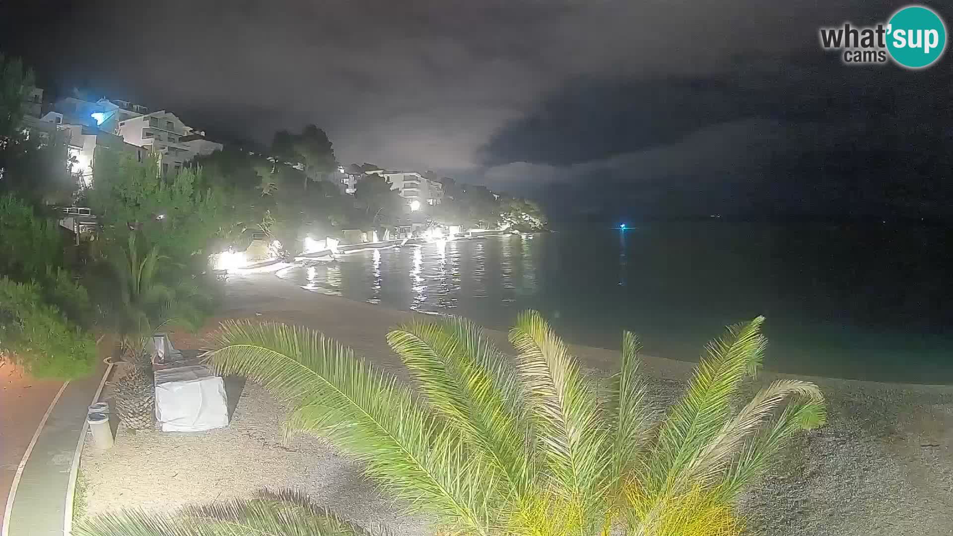 Webcam Lučica Strand Beach Brela – Liveblick von der Adriaküste