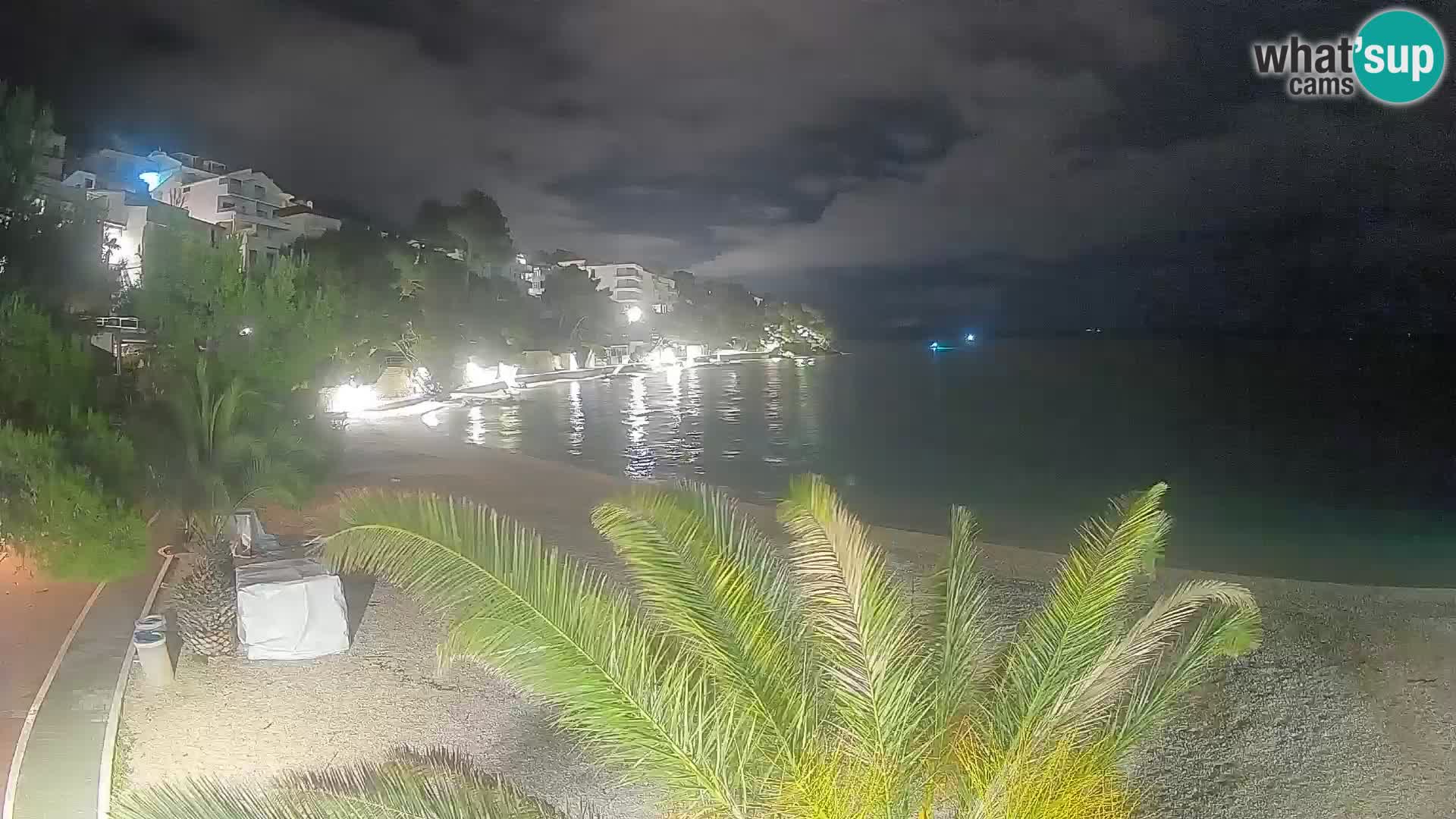 Webcam Spiaggia Lučica Brela – Vista live sulla costa adriatica