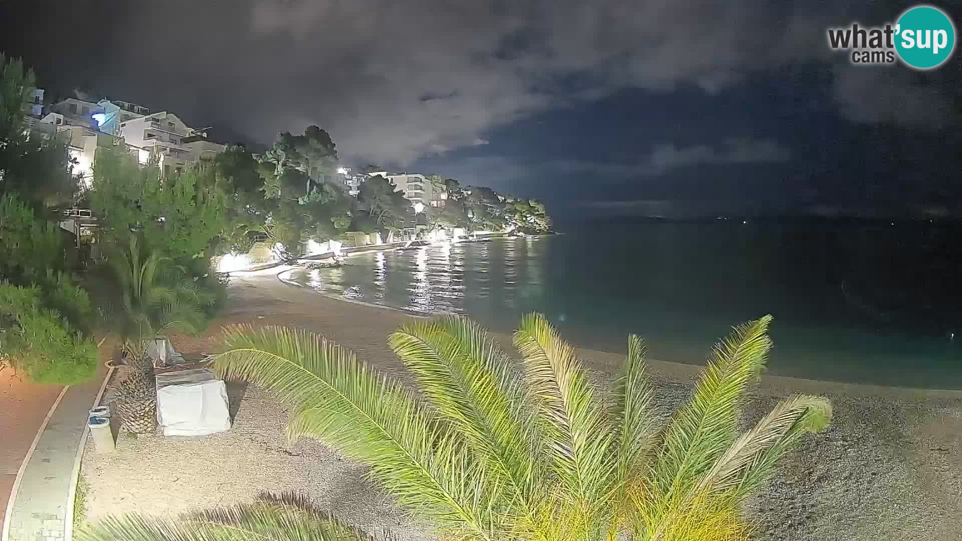 Webcam Lučica Strand Beach Brela – Liveblick von der Adriaküste