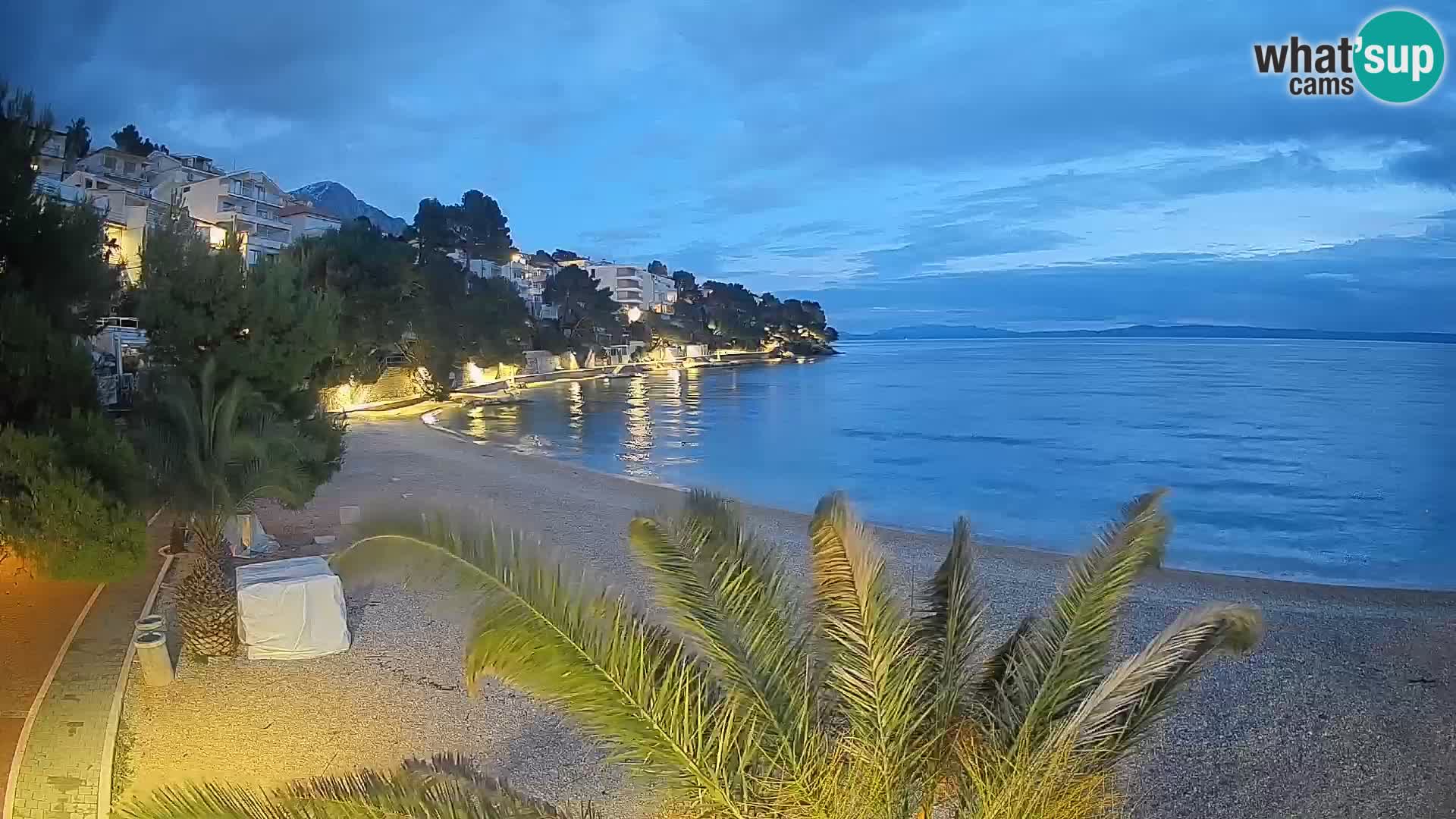 Webcam Spiaggia Lučica Brela – Vista live sulla costa adriatica