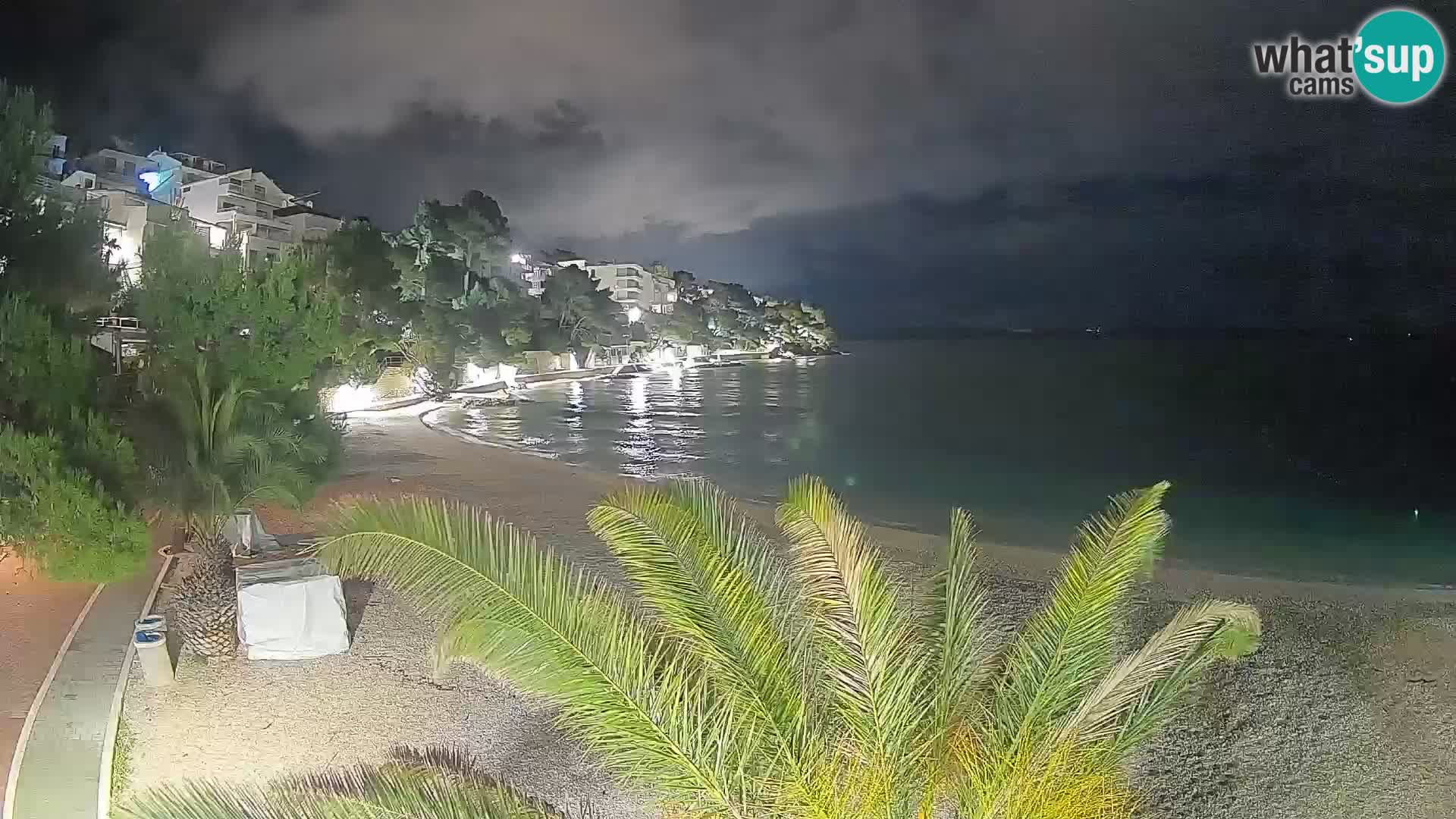 Webcam Plage Lučica Brela – Vue en direct sur la côte adriatique