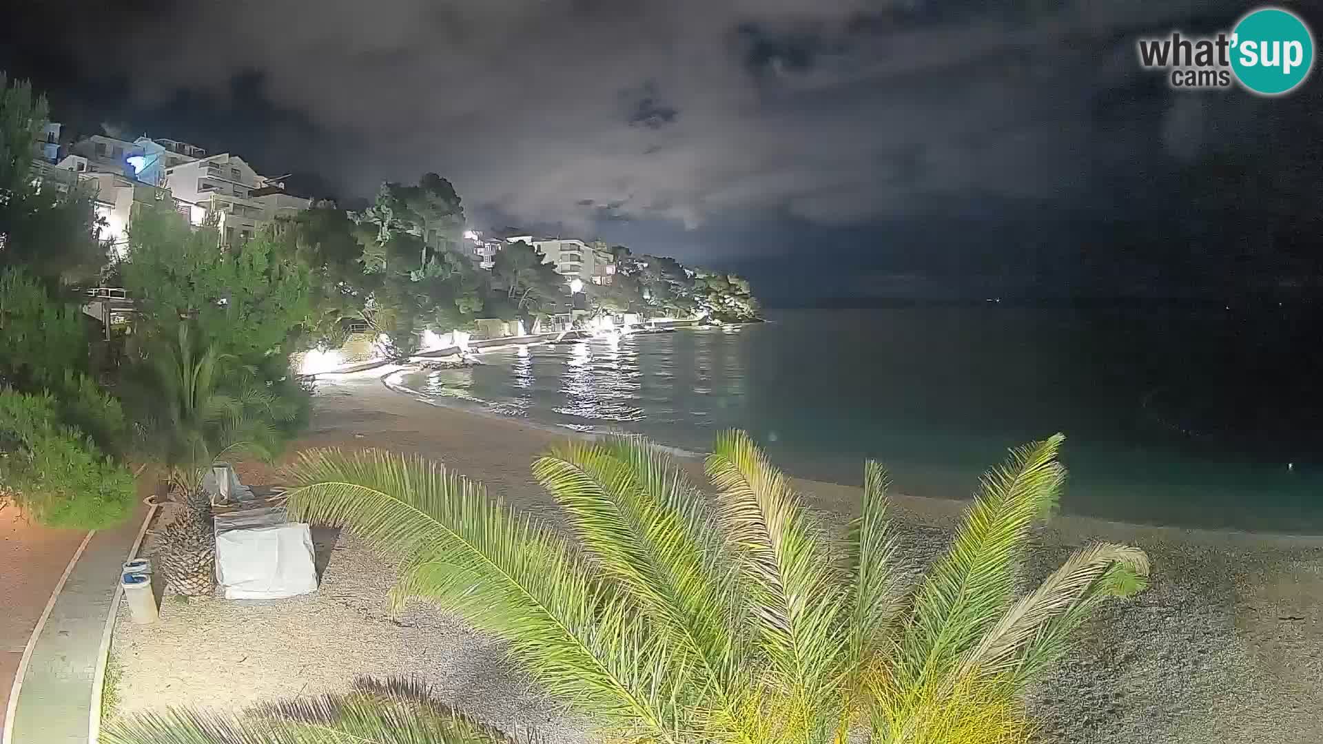 Webcam Spiaggia Lučica Brela – Vista live sulla costa adriatica