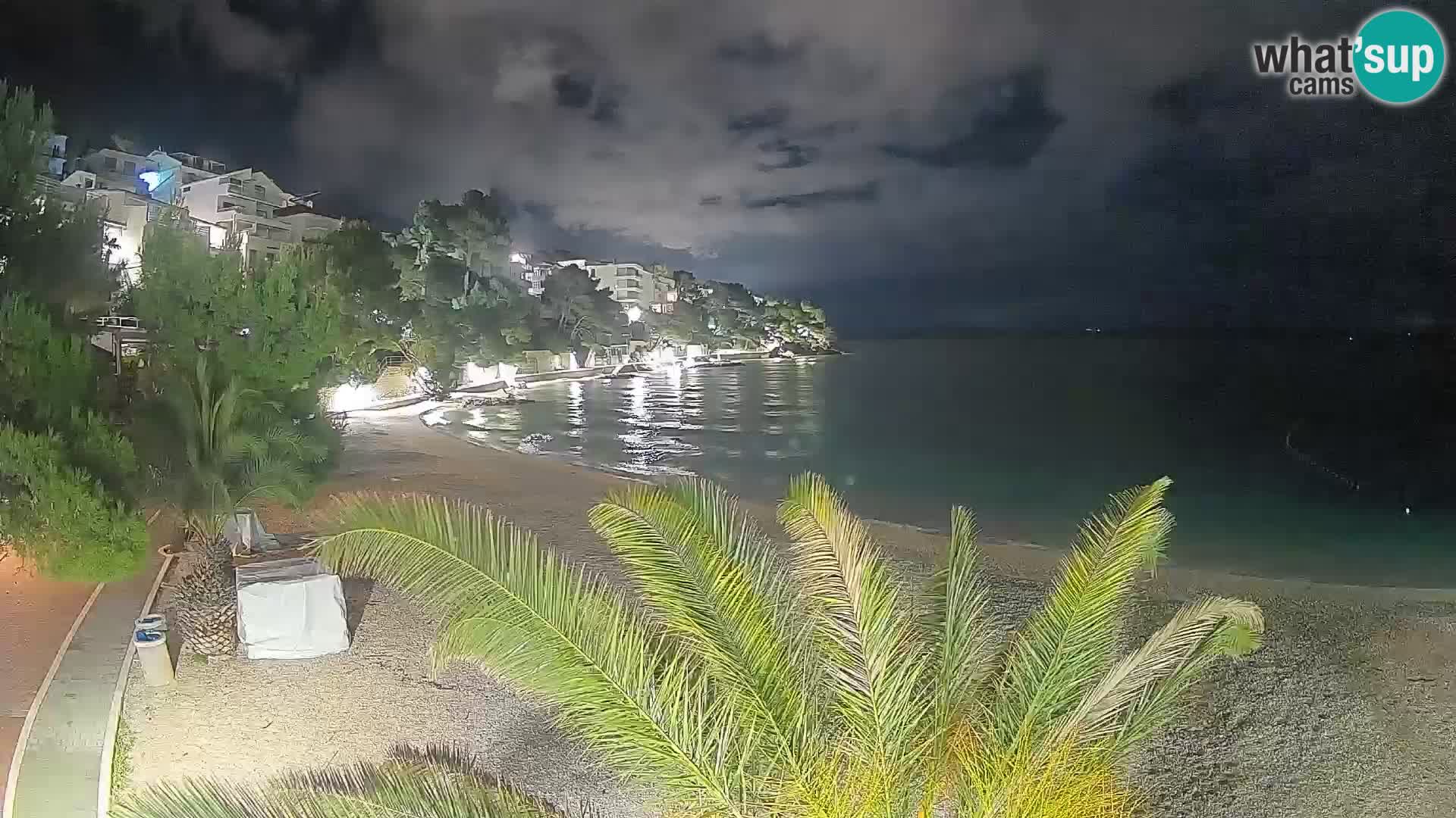 Webcam Spiaggia Lučica Brela – Vista live sulla costa adriatica