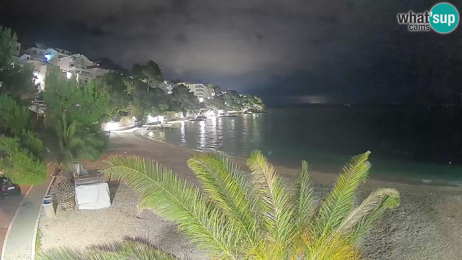 Webcam Plage Lučica Brela – Vue en direct sur la côte adriatique