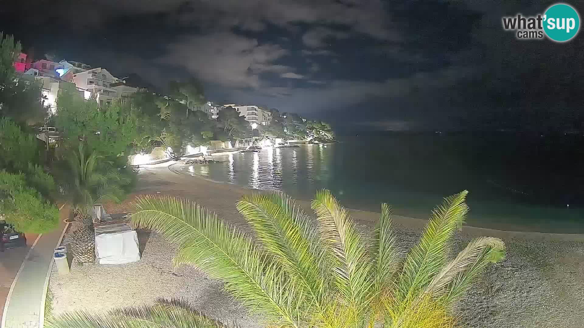 Webcam Spiaggia Lučica Brela – Vista live sulla costa adriatica