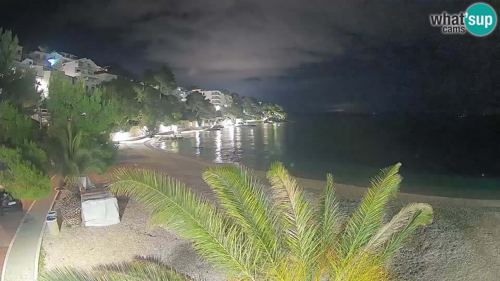Webcam Lučica Strand Beach Brela – Liveblick von der Adriaküste