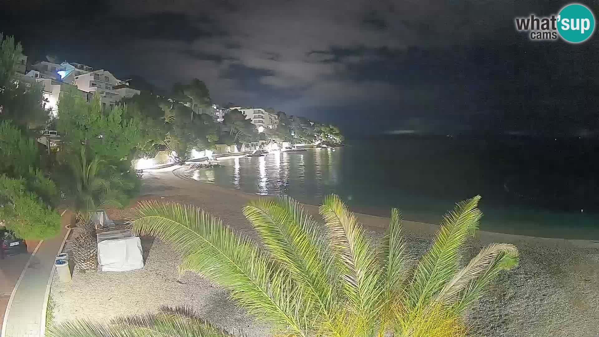 Webcam Lučica Strand Beach Brela – Liveblick von der Adriaküste