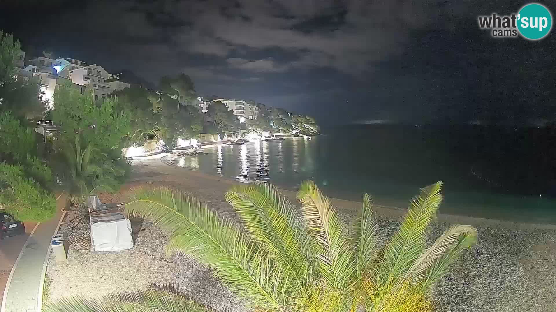 Webcam Lučica Strand Beach Brela – Liveblick von der Adriaküste