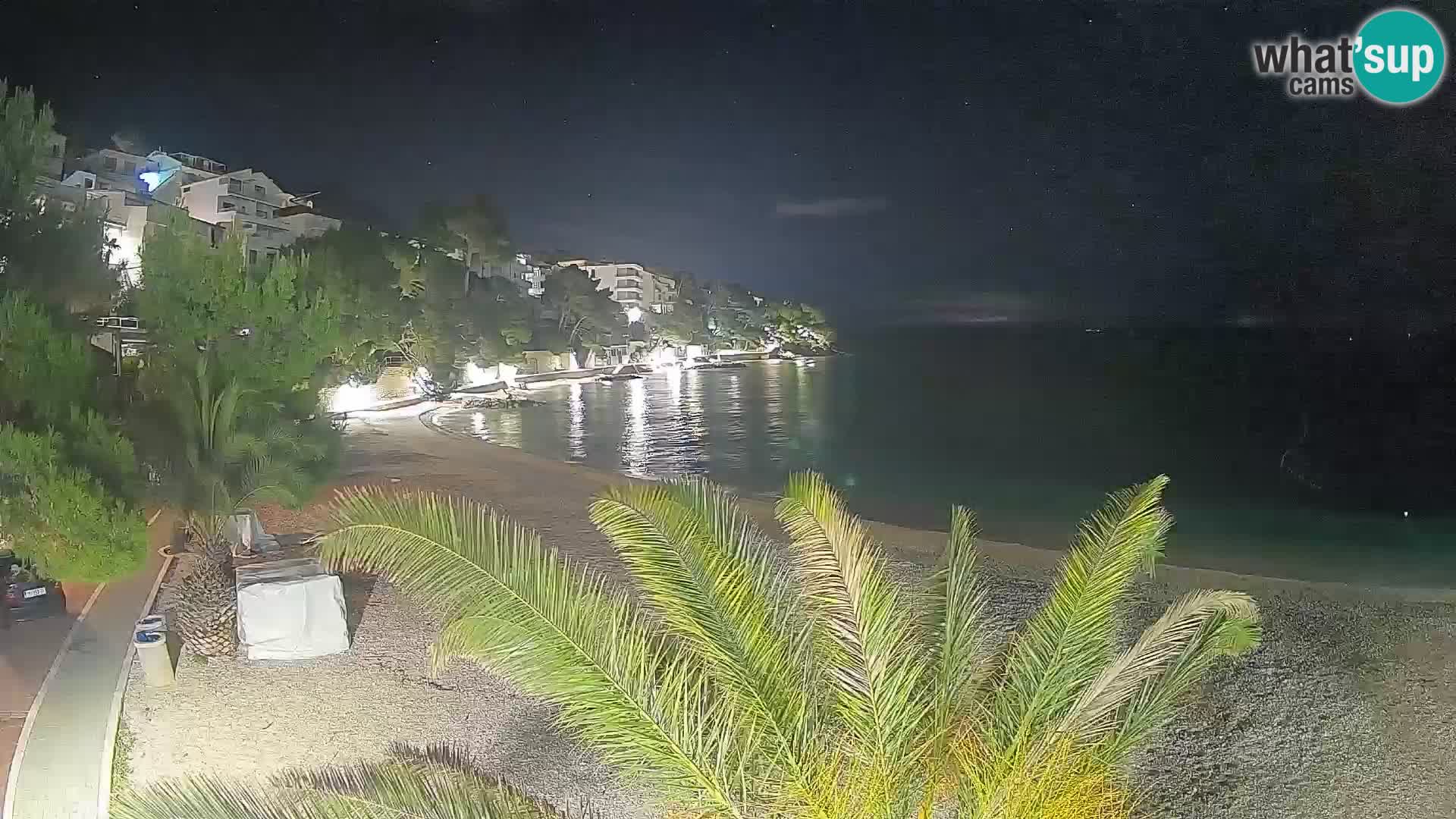 Webcam Lučica Strand Beach Brela – Liveblick von der Adriaküste