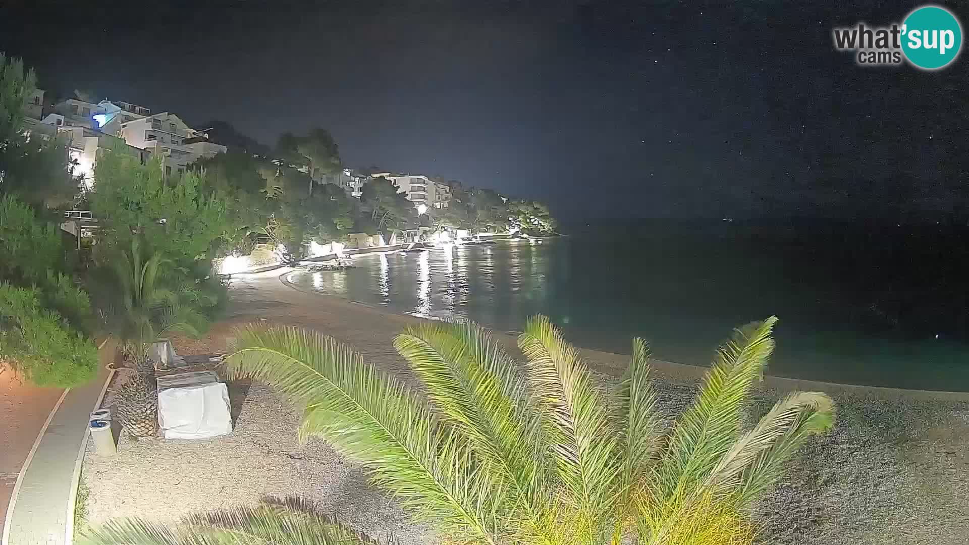 Webcam Playa Lučica Brela – Vista en directo de la costa adriática