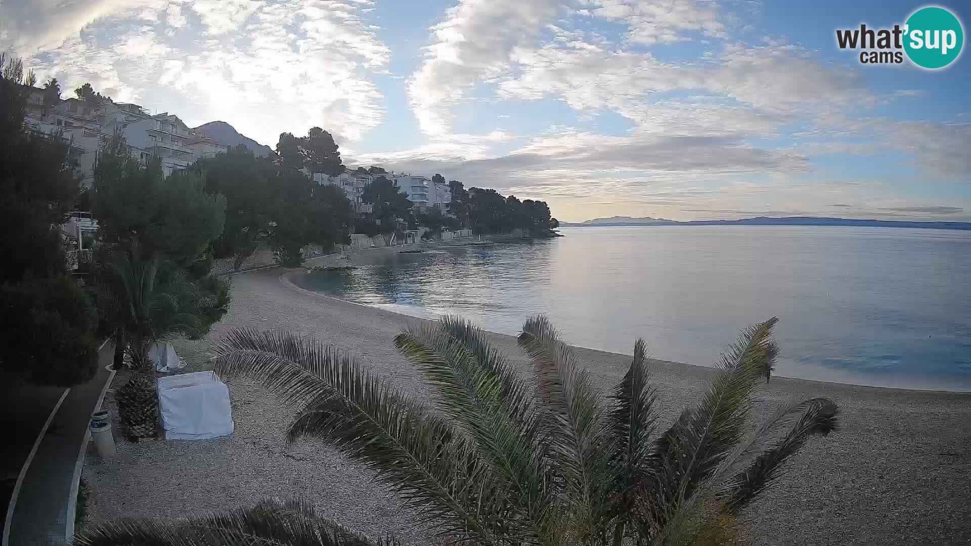 Webcam Playa Lučica Brela – Vista en directo de la costa adriática