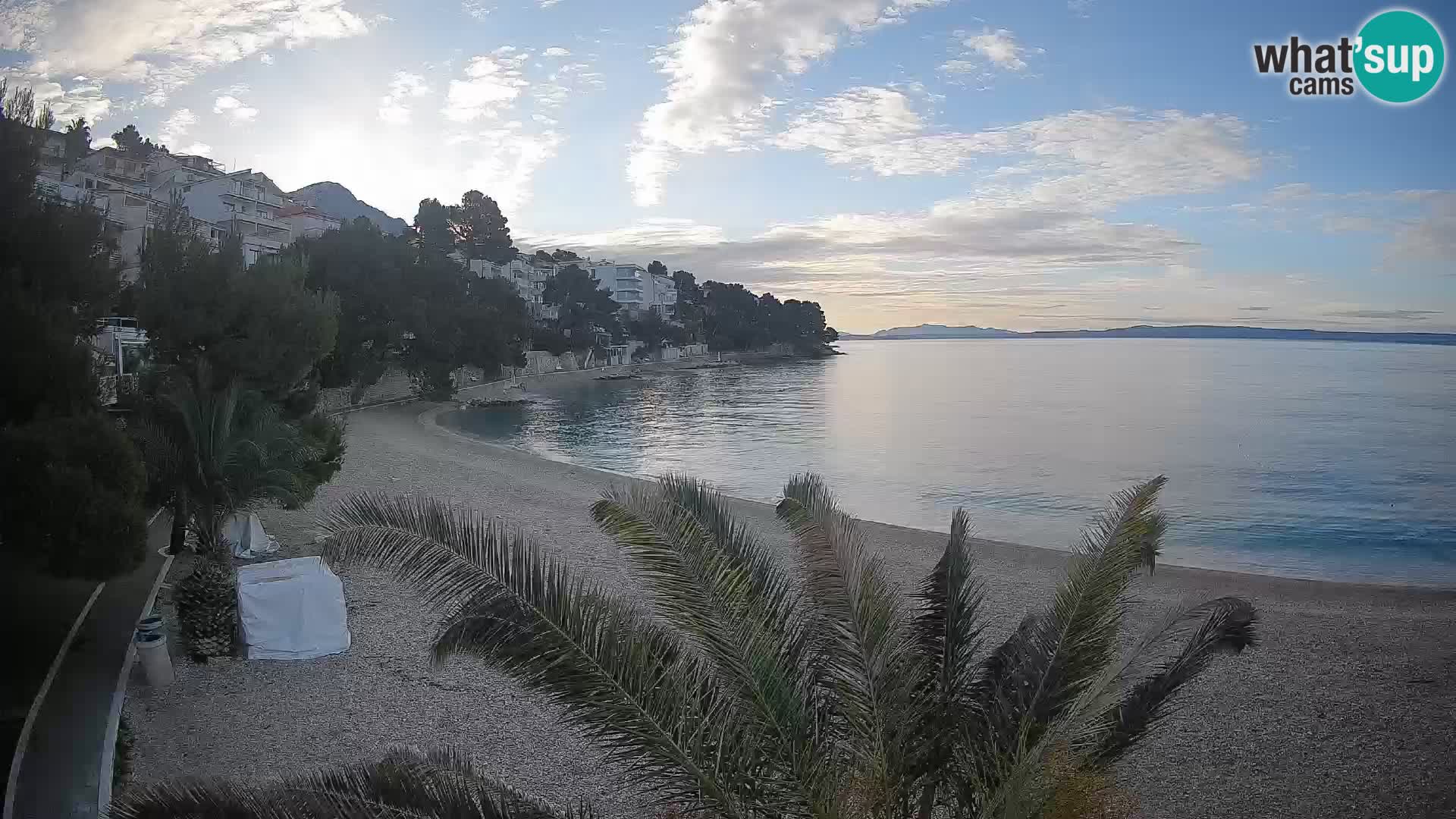 Webcam Spiaggia Lučica Brela – Vista live sulla costa adriatica