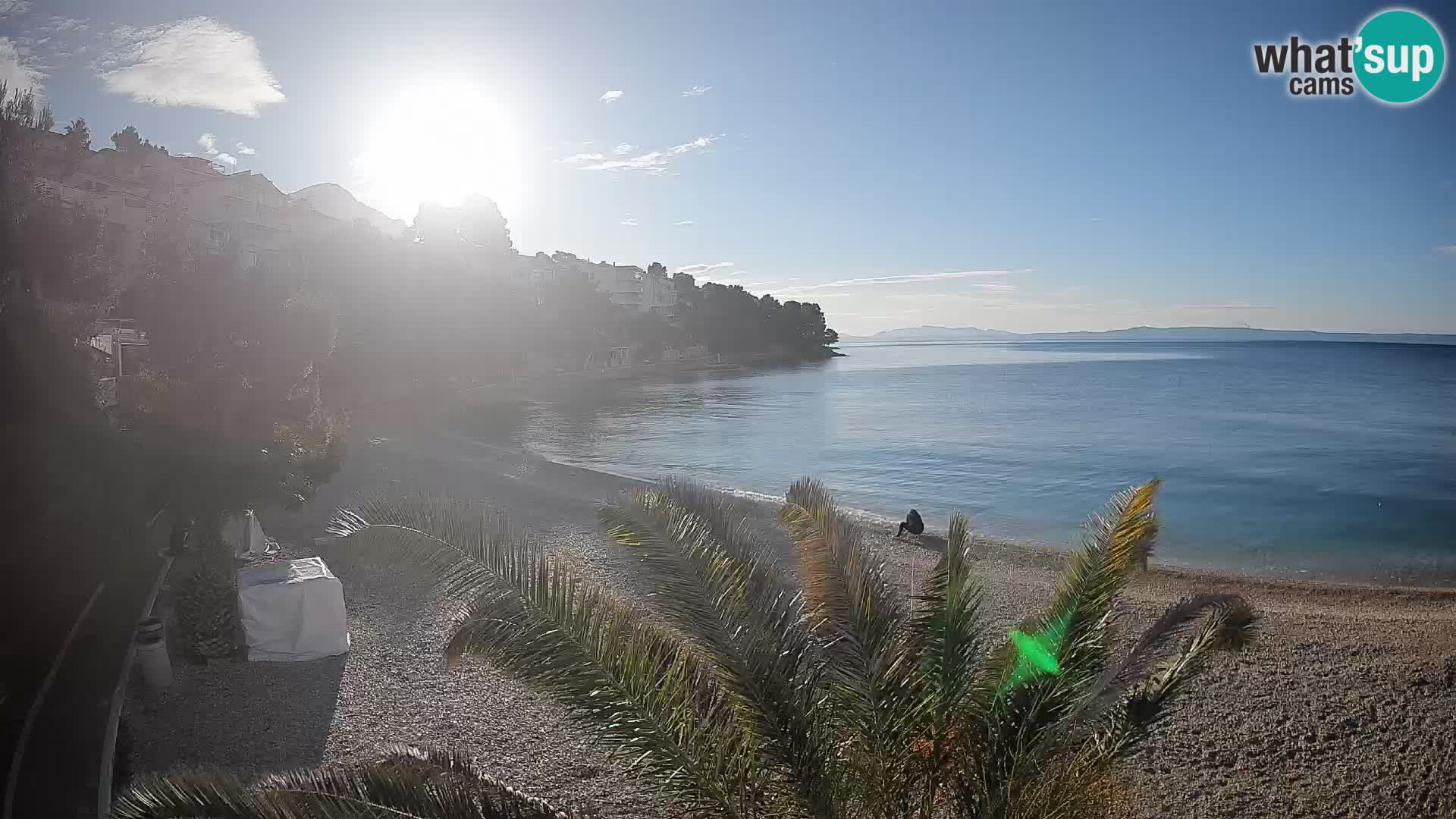 Webcam Plage Lučica Brela – Vue en direct sur la côte adriatique