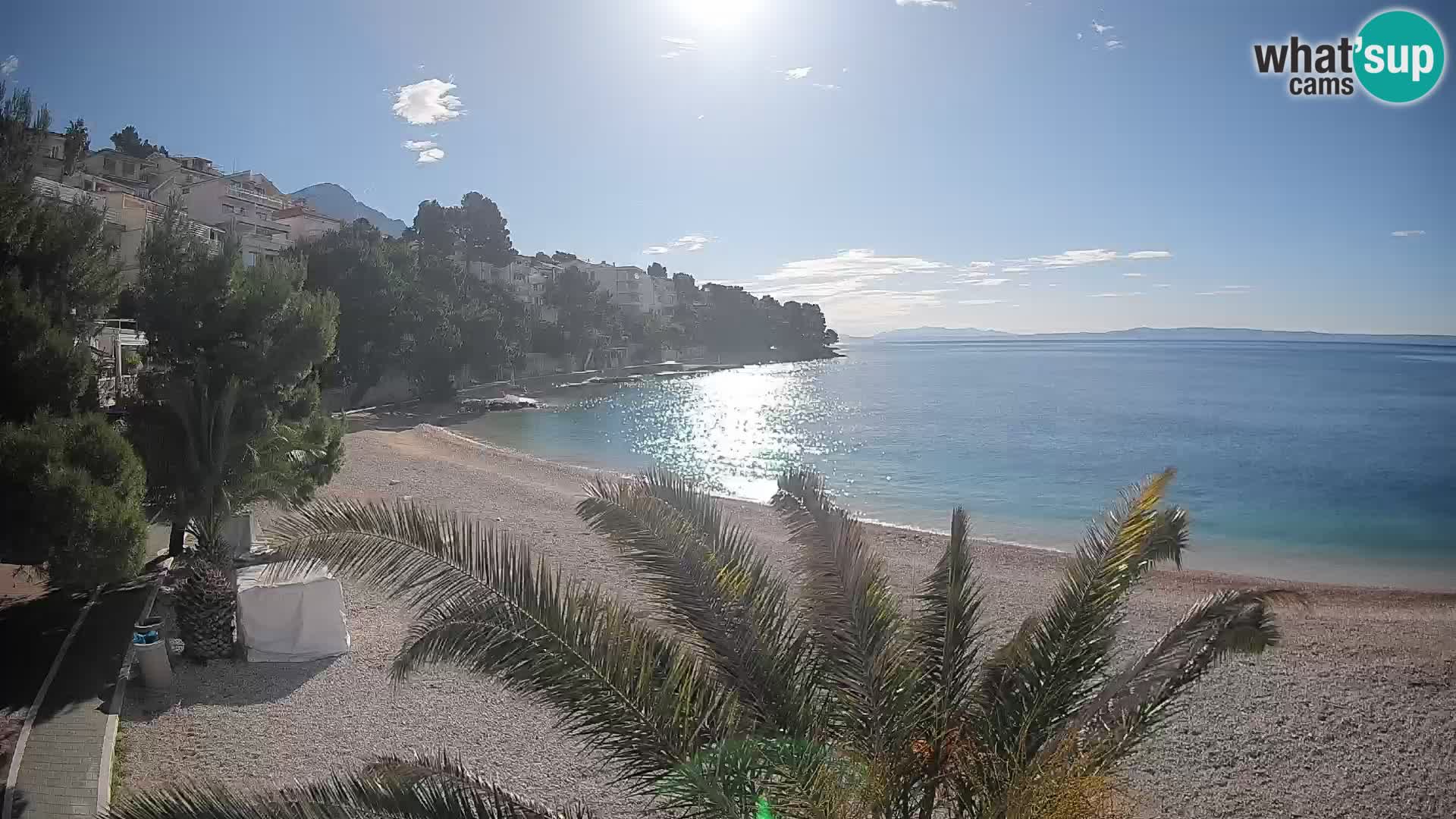 Webcam Spiaggia Lučica Brela – Vista live sulla costa adriatica