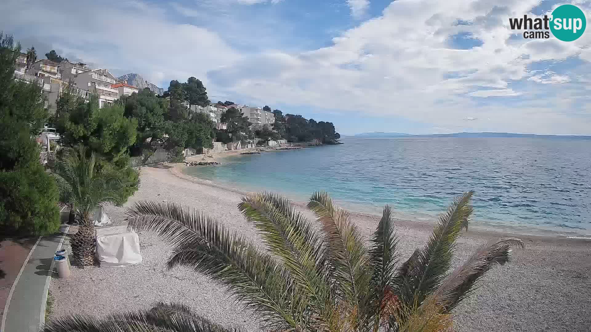 Webcam Spiaggia Lučica Brela – Vista live sulla costa adriatica