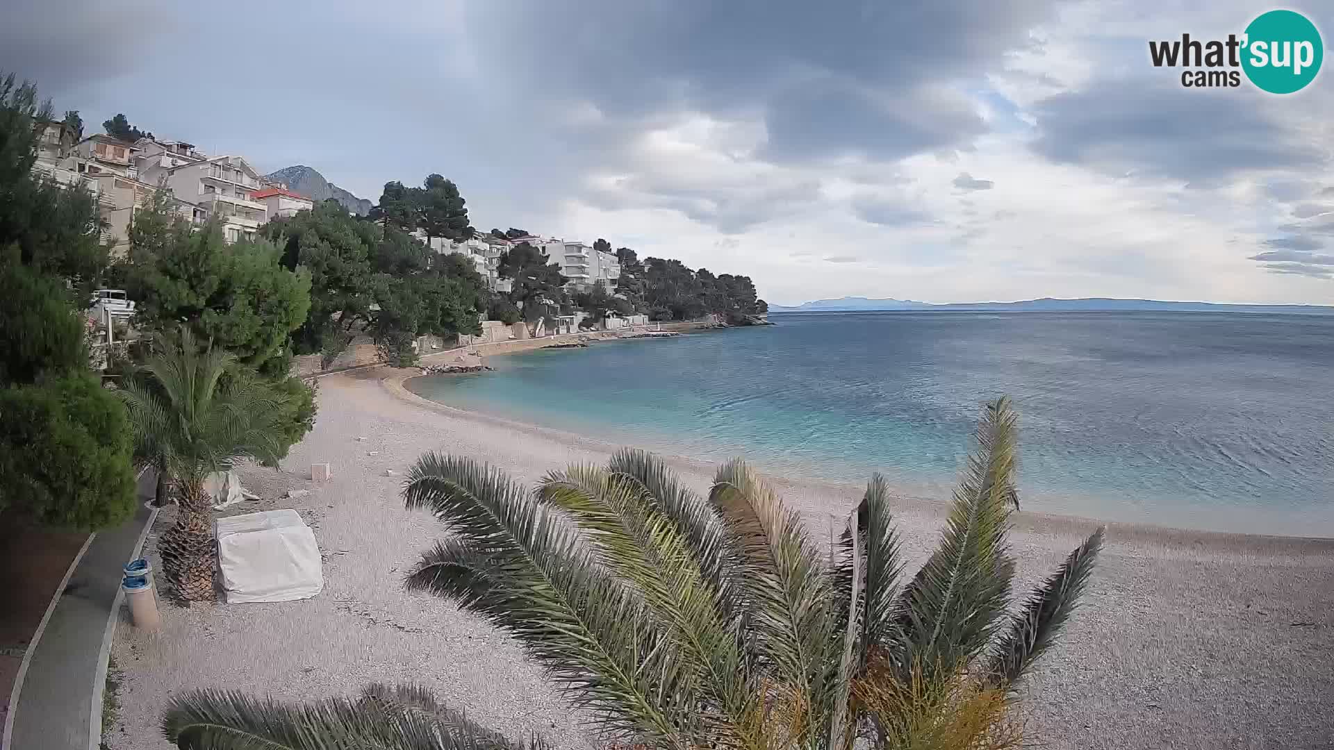 Webcam Spiaggia Lučica Brela – Vista live sulla costa adriatica