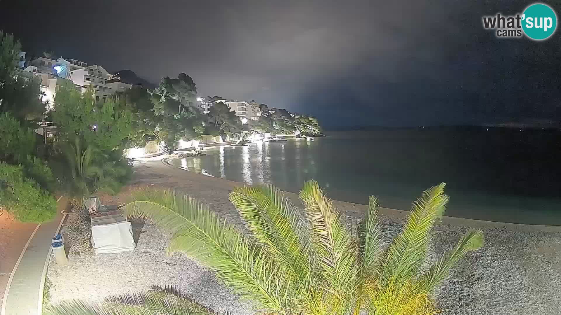 Webcam Lučica Strand Beach Brela – Liveblick von der Adriaküste