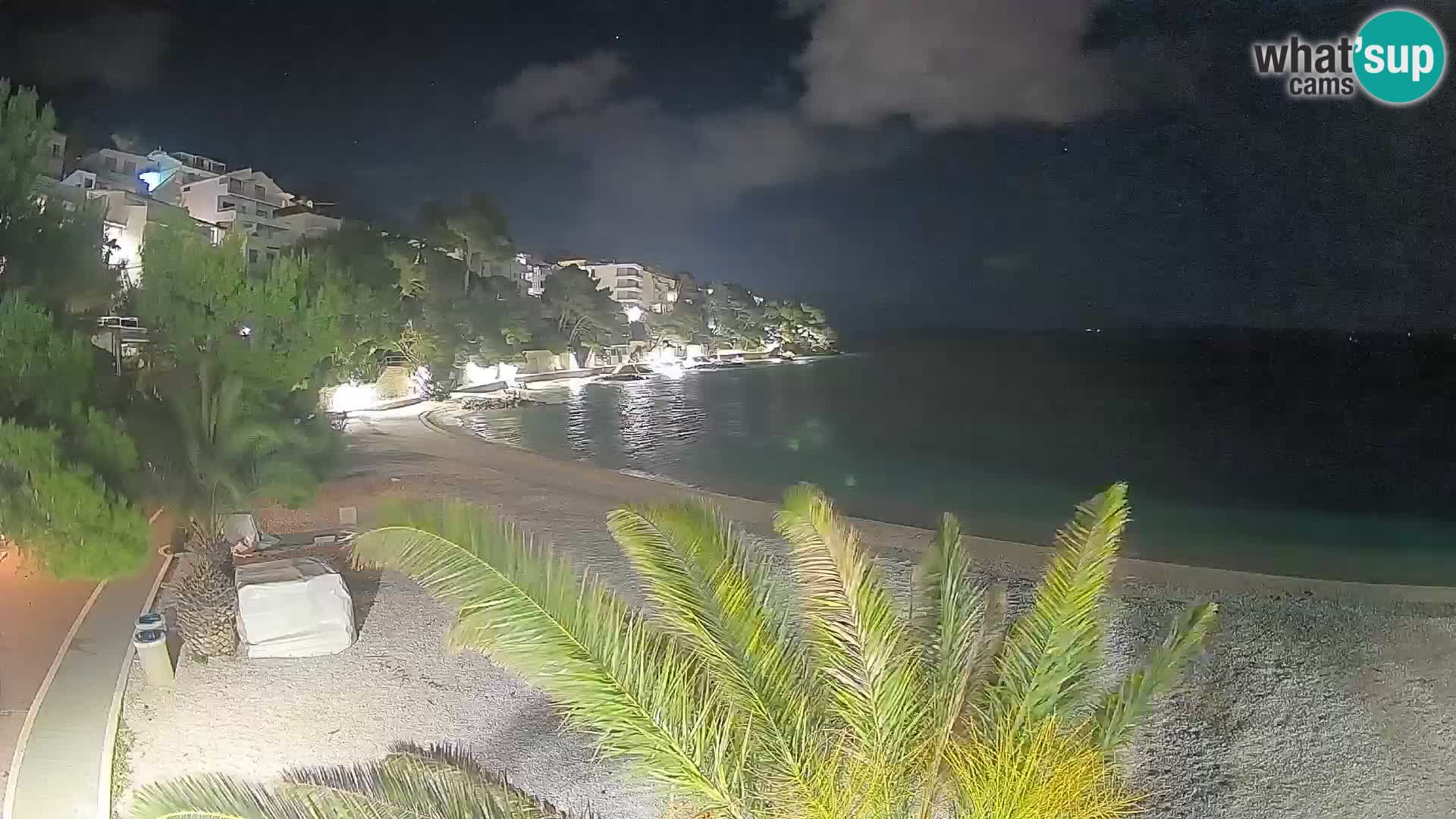 Webcam Plage Lučica Brela – Vue en direct sur la côte adriatique