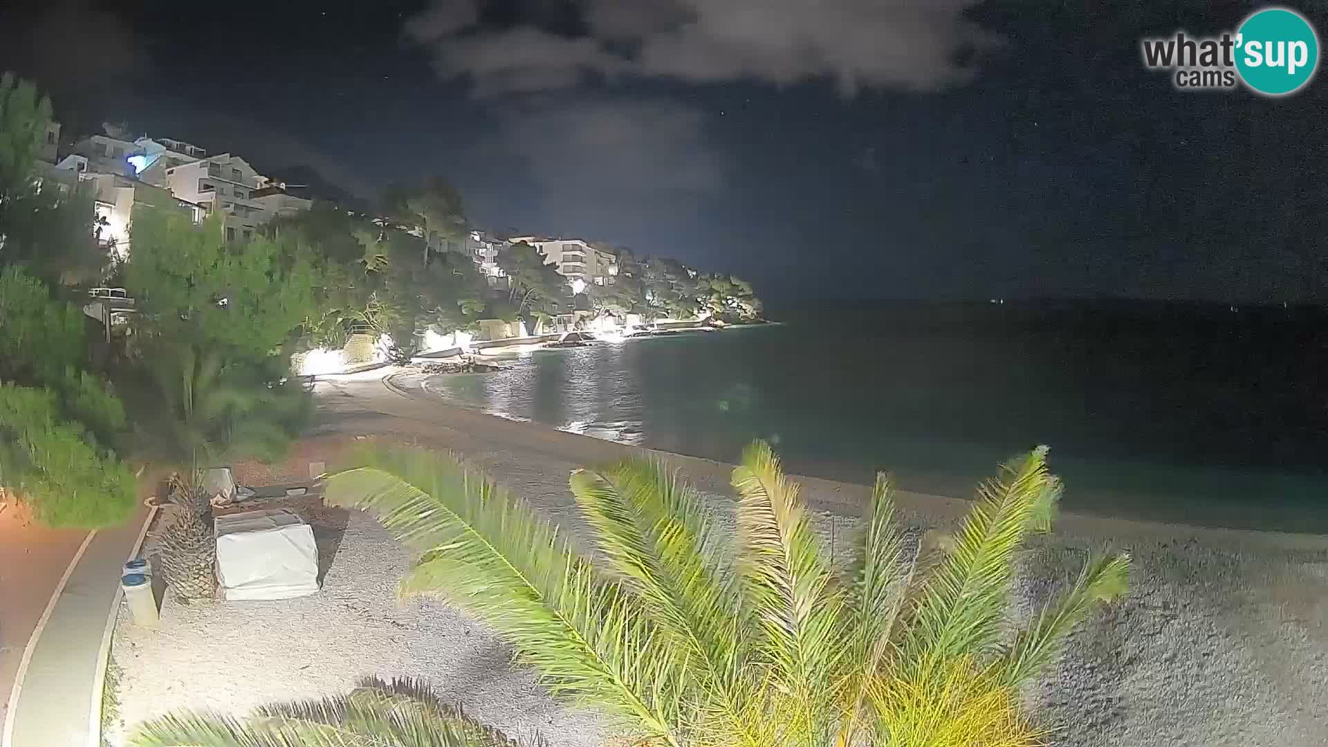 Webcam Lučica Strand Beach Brela – Liveblick von der Adriaküste