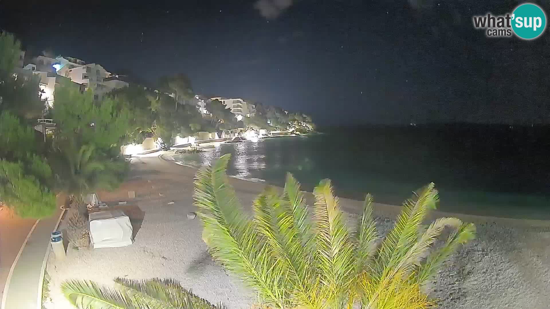 Webcam Plage Lučica Brela – Vue en direct sur la côte adriatique
