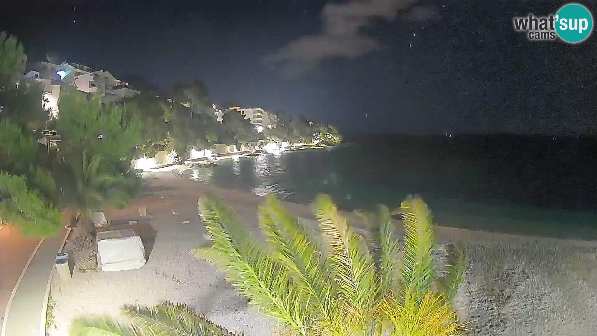 Spletna kamera Plaža Lučica Brela – Pogled v živo na Jadransko obalo