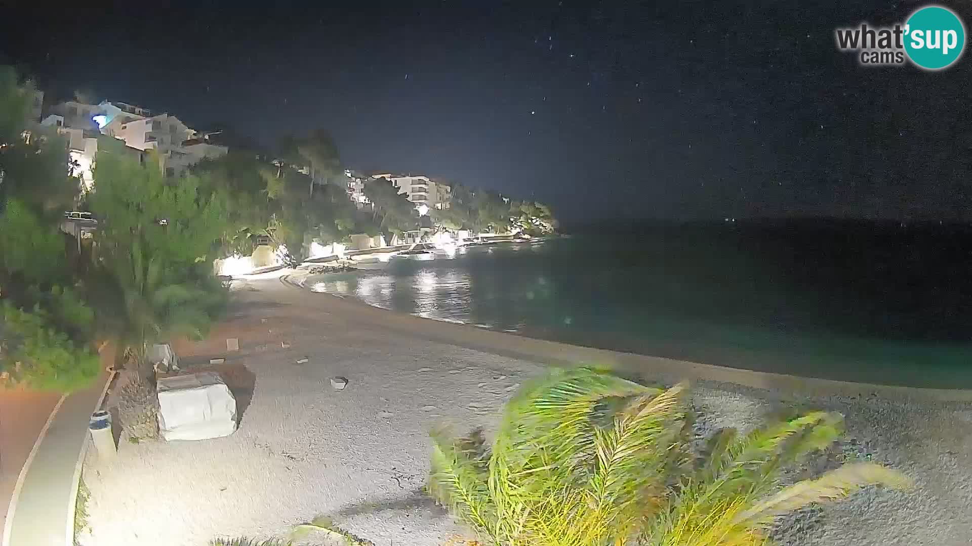 Spletna kamera Plaža Lučica Brela – Pogled v živo na Jadransko obalo