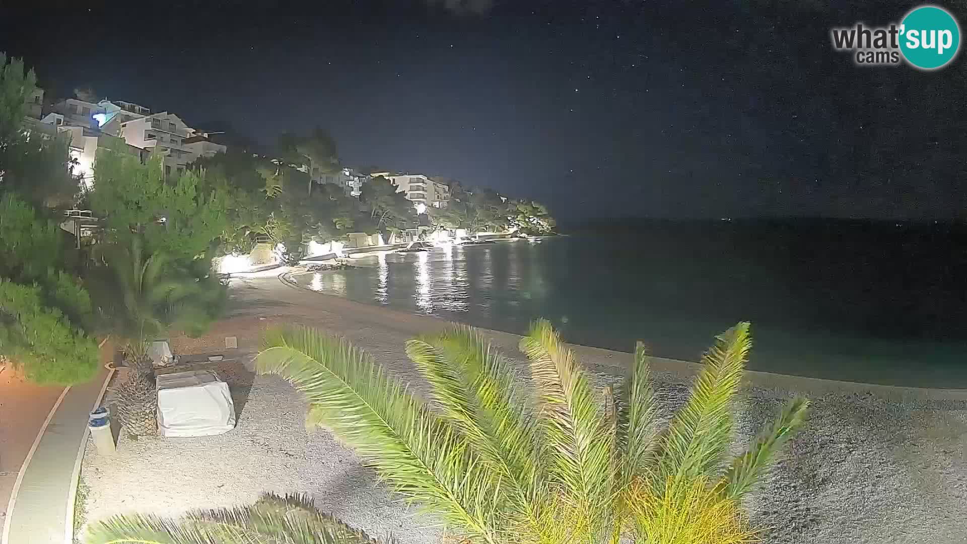 Webcam Spiaggia Lučica Brela – Vista live sulla costa adriatica