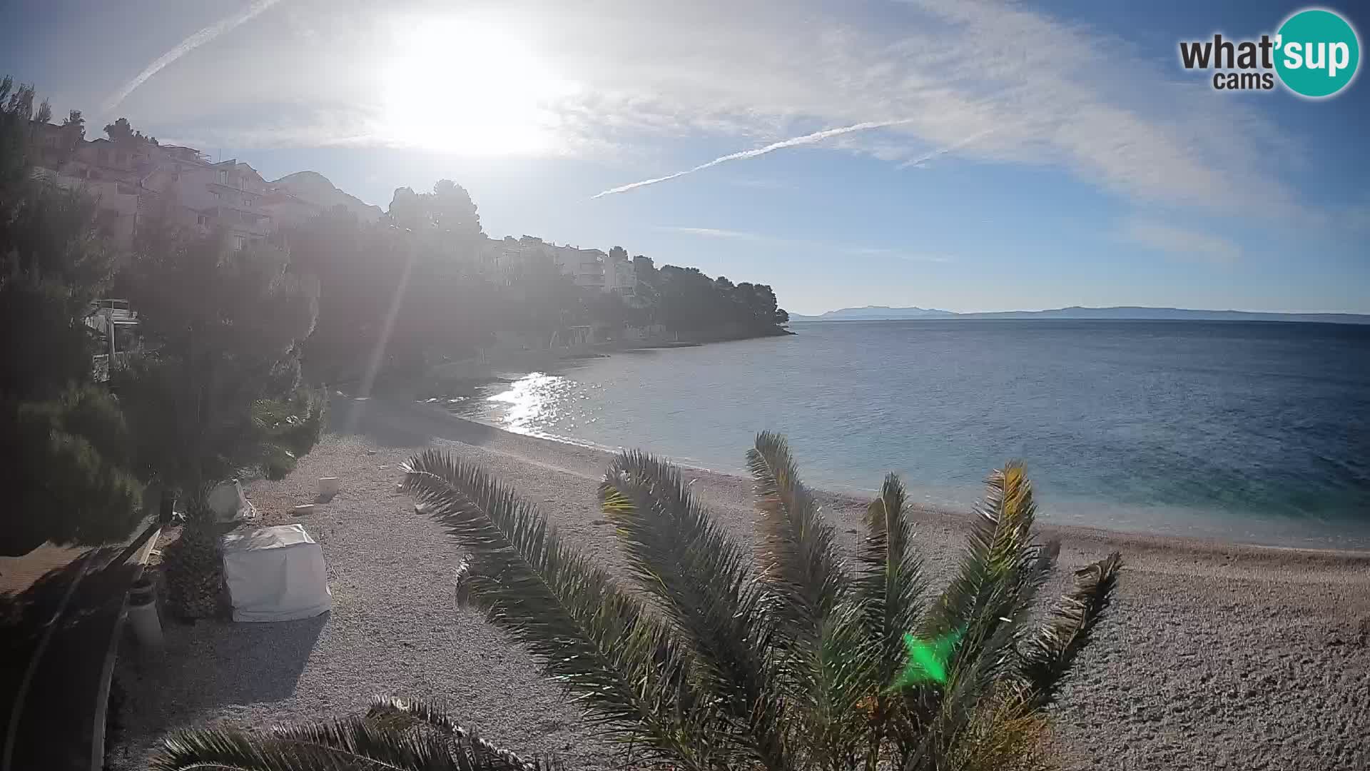 Webcam Playa Lučica Brela – Vista en directo de la costa adriática