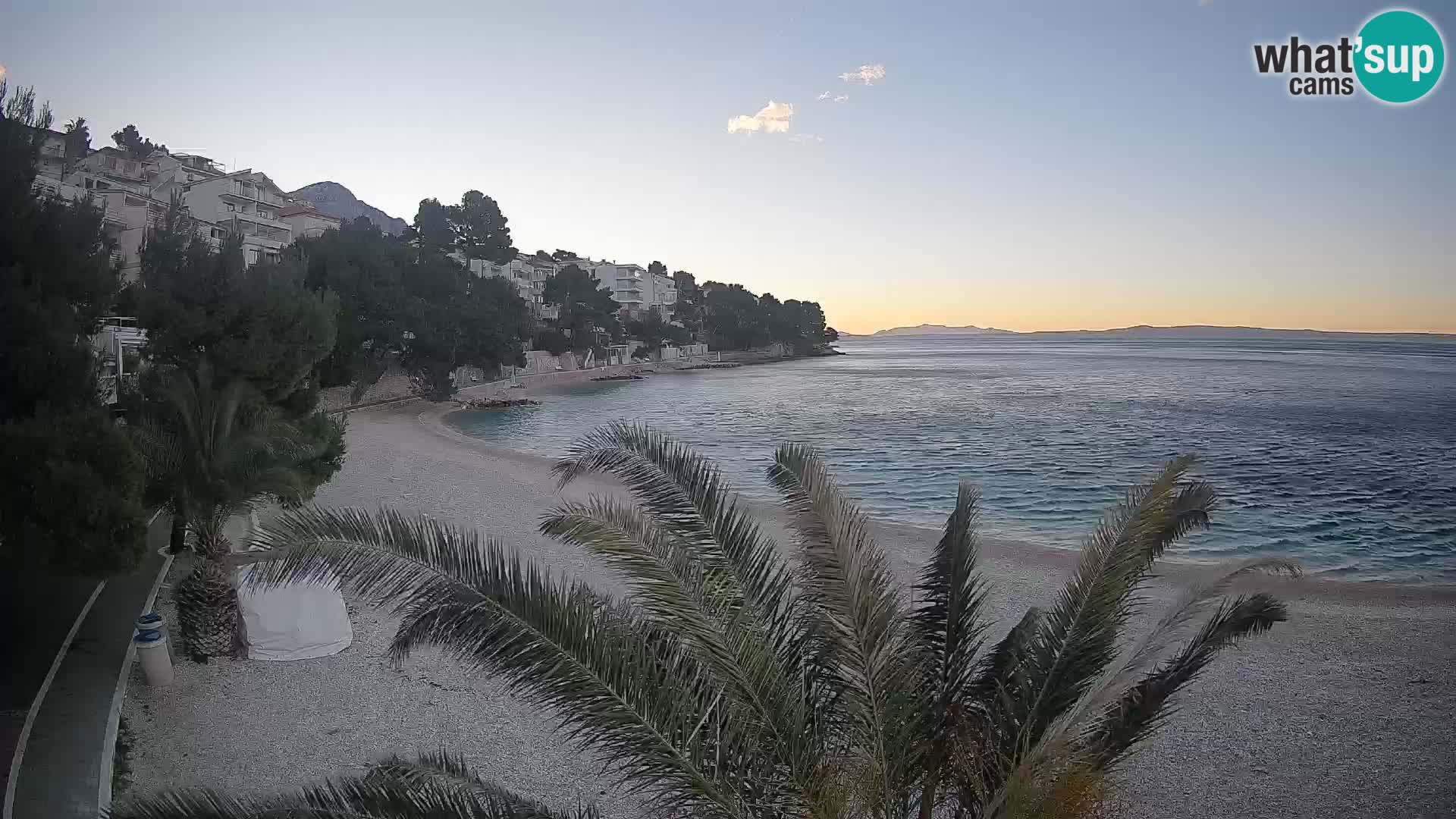 Webcam Spiaggia Lučica Brela – Vista live sulla costa adriatica