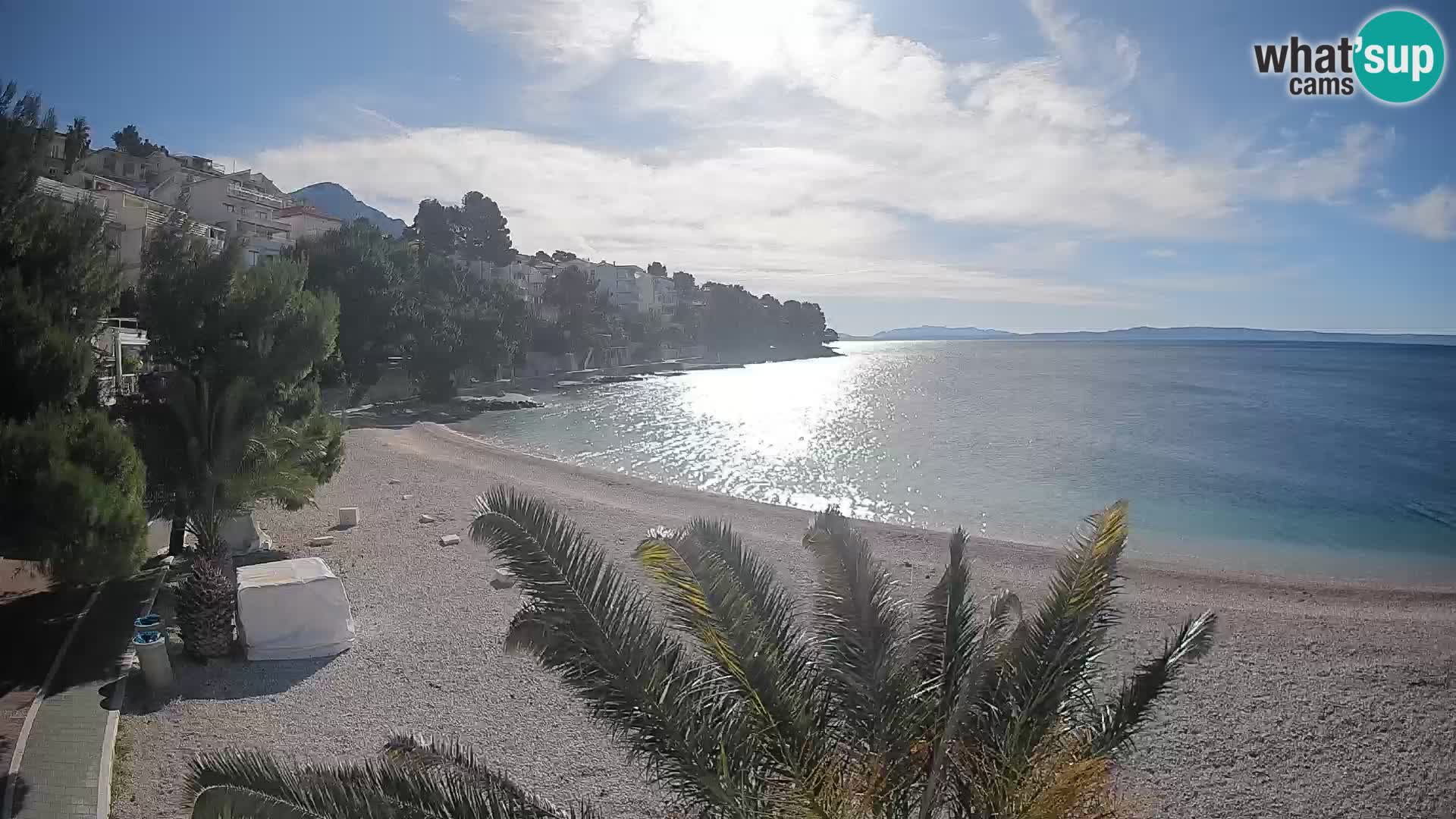 Webcam Playa Lučica Brela – Vista en directo de la costa adriática