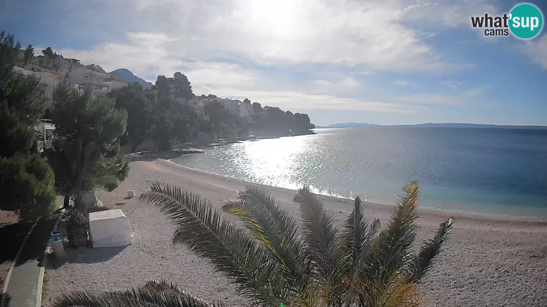 Webcam Plage Lučica Brela – Vue en direct sur la côte adriatique