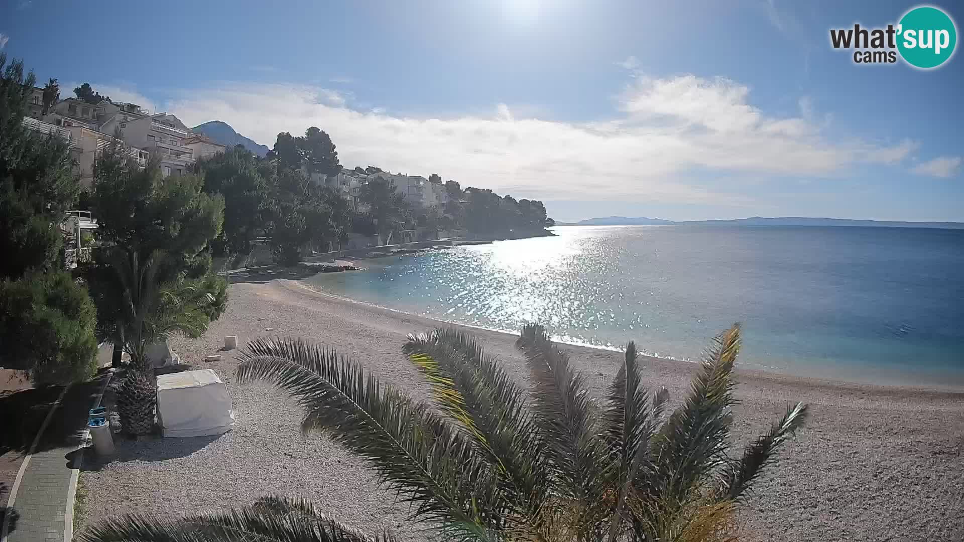 Webcam Playa Lučica Brela – Vista en directo de la costa adriática